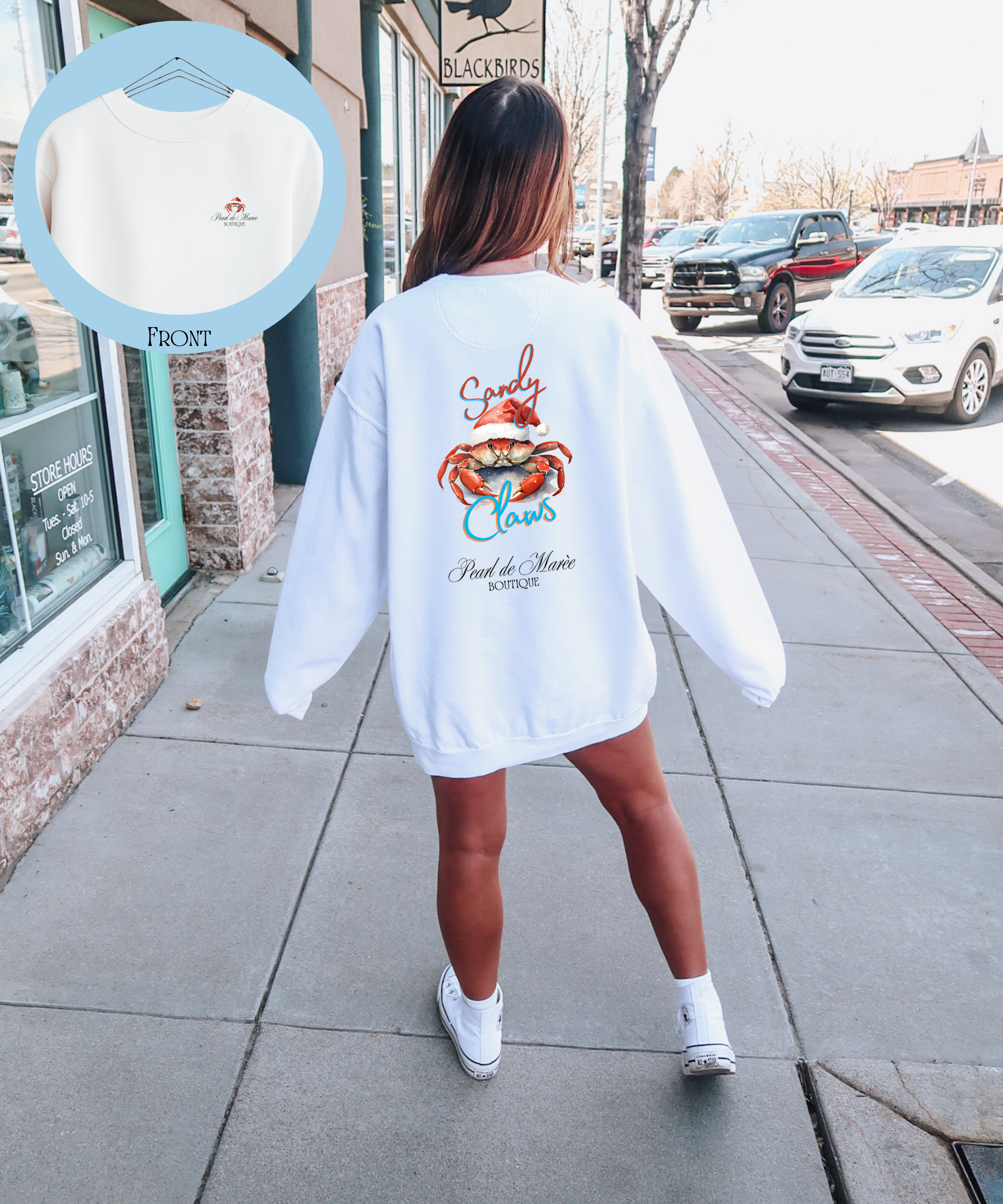 Salty Claws Christmas Sweater, Winter Sweater, Beach Christmas, Christmas Vacation, Winter gift, Crab Sweater, Beach Christmas, Gift for her