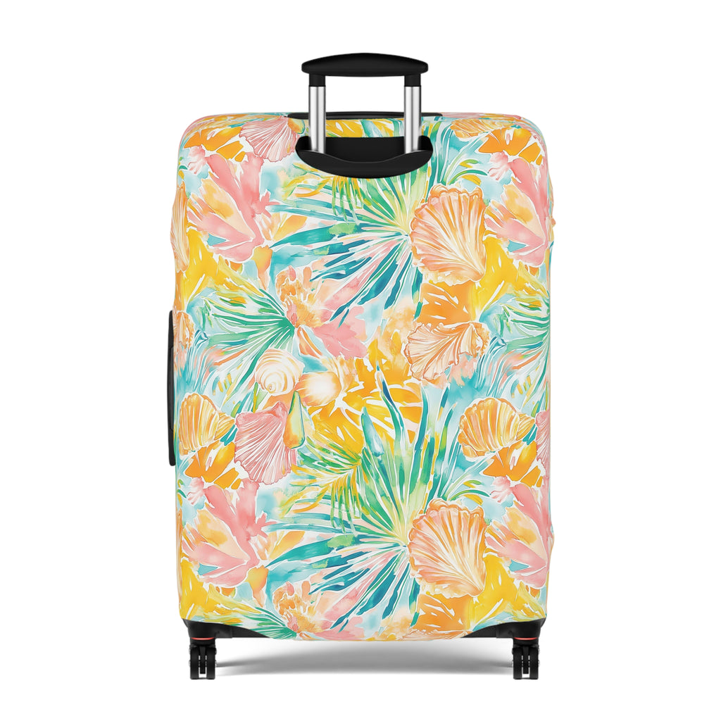 Neon Tropics - Luggage Cover, Vibrant Travel Accessory, Tropical Vacation Essential, Unique Suitcase Protector, Gifts for Travelers