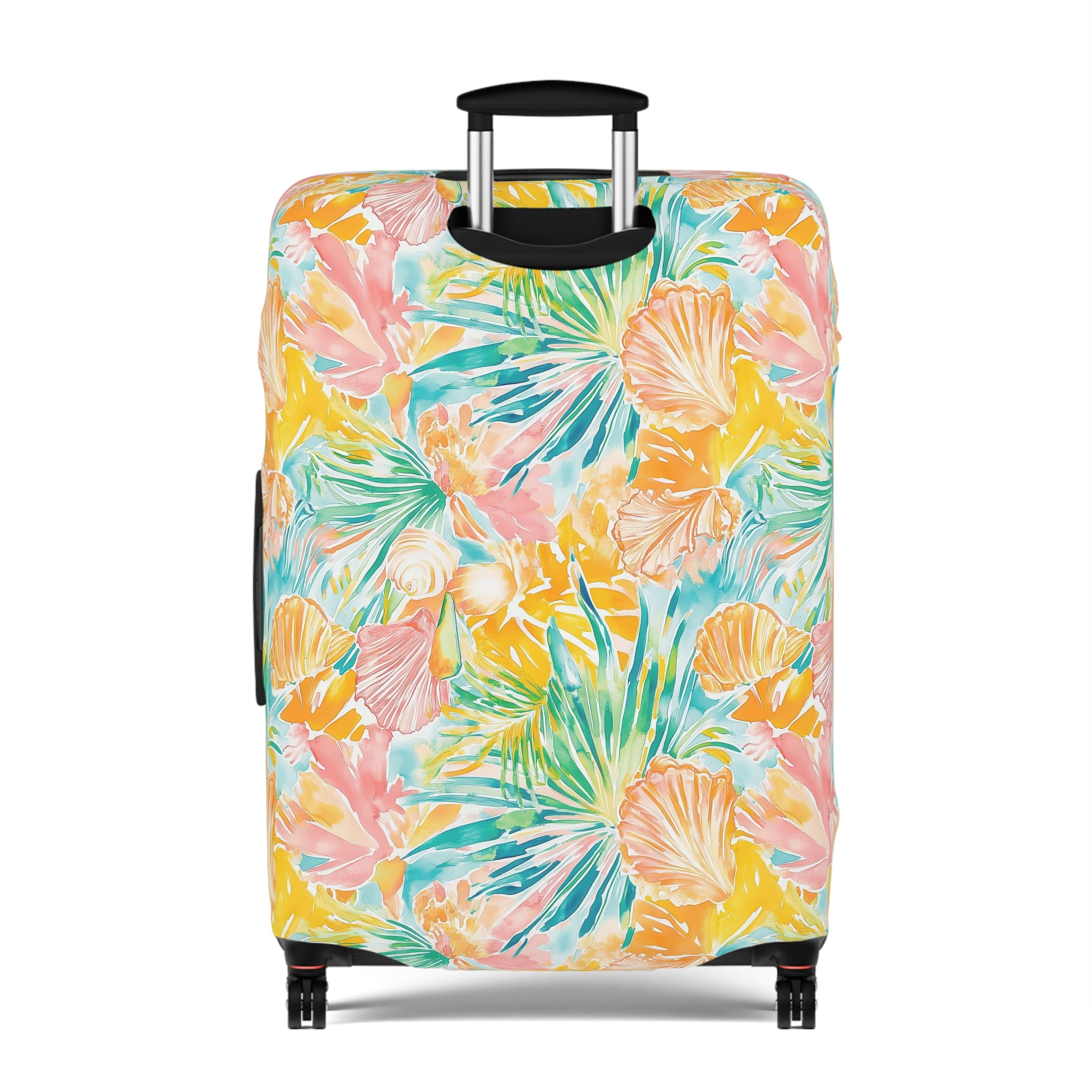 Neon Tropics - Luggage Cover, Vibrant Travel Accessory, Tropical Vacation Essential, Unique Suitcase Protector, Gifts for Travelers