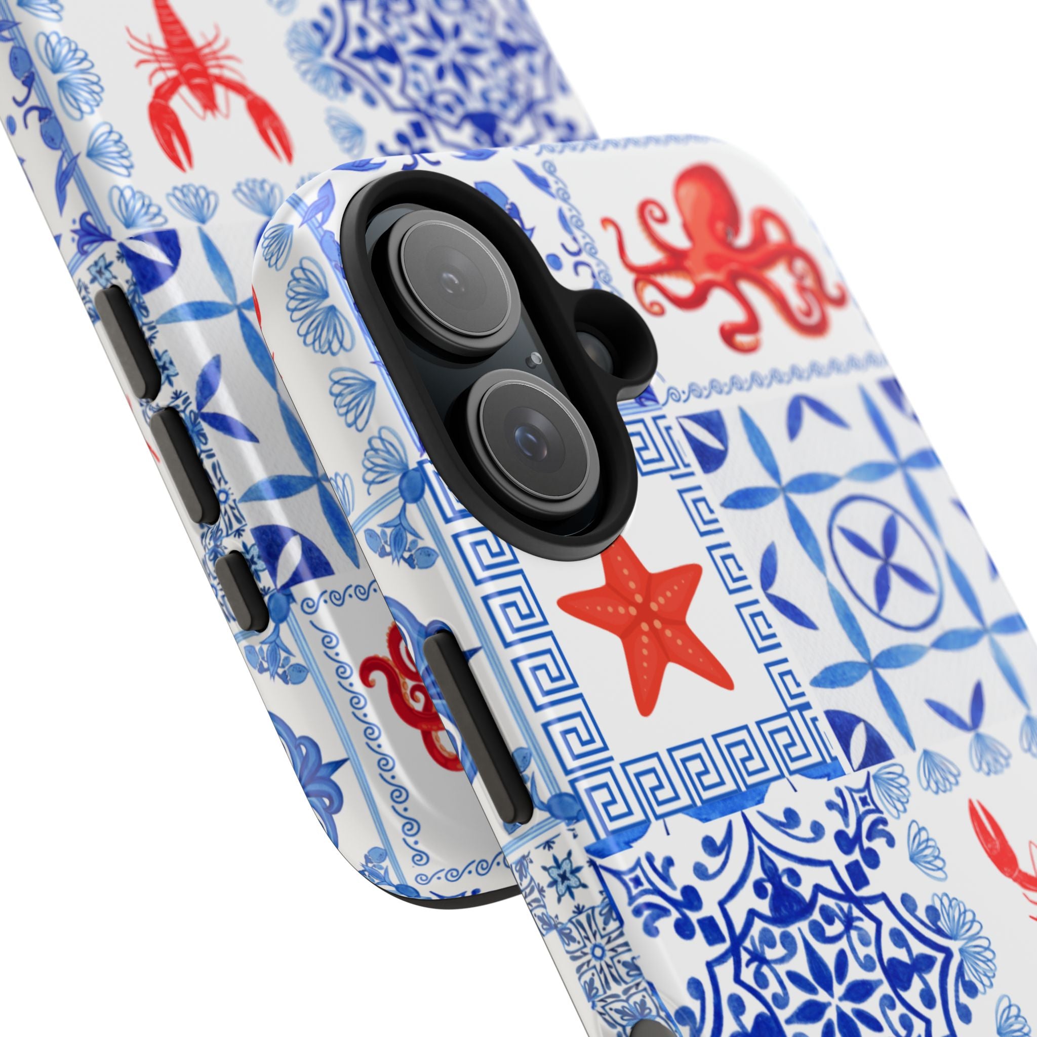 Greek Sea- Coastal Chic Phone Case - Nautical Sea Life Design, Marine Themed Tough Case, Ocean Lover Gift, Beach Decor, Summer Vibes