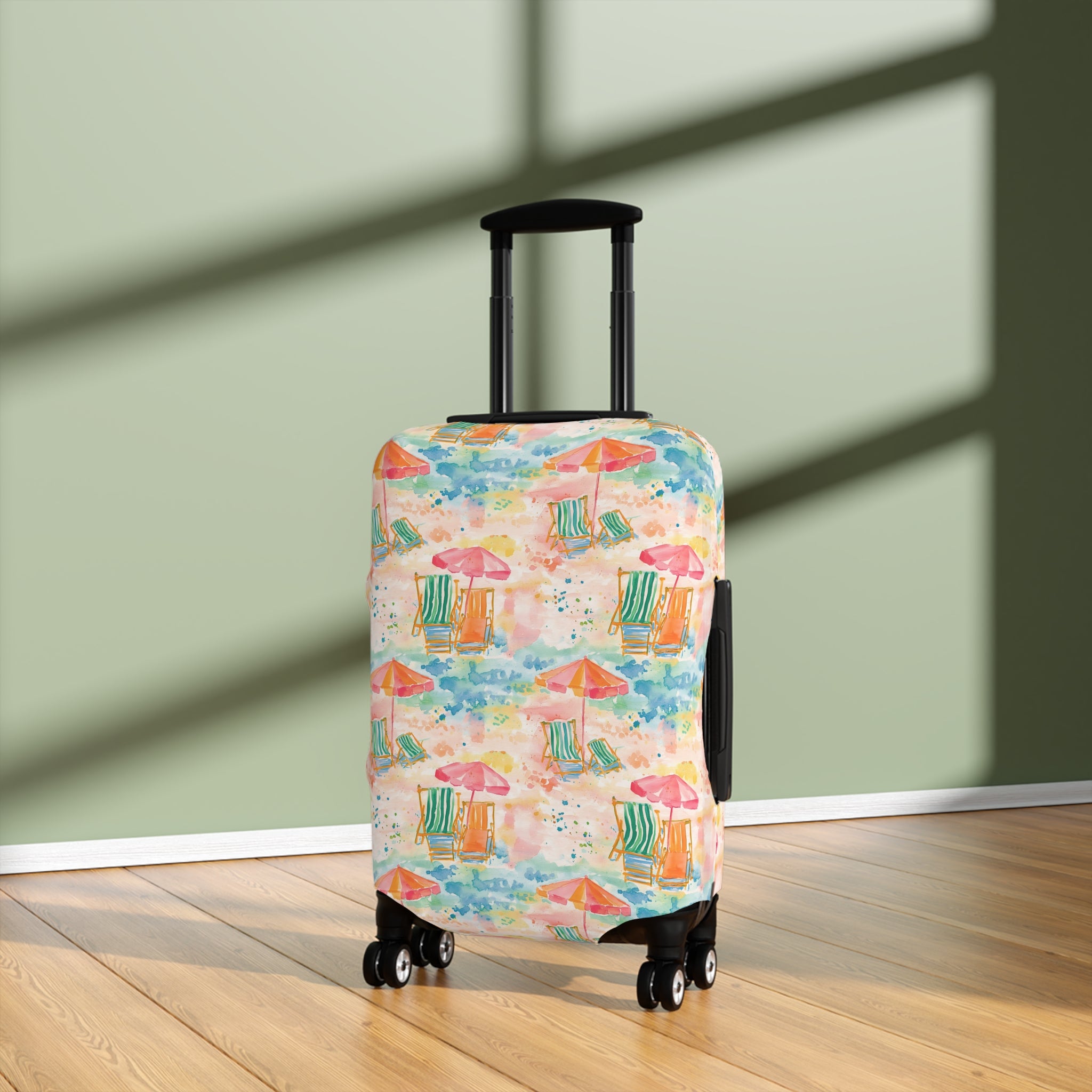 Beach Vibes- Colorful Beach Luggage Cover, Travel Accessory, Stylish Suitcase Protector, Vacation Gear, Summer Travel Essentials, Gift for Travelers