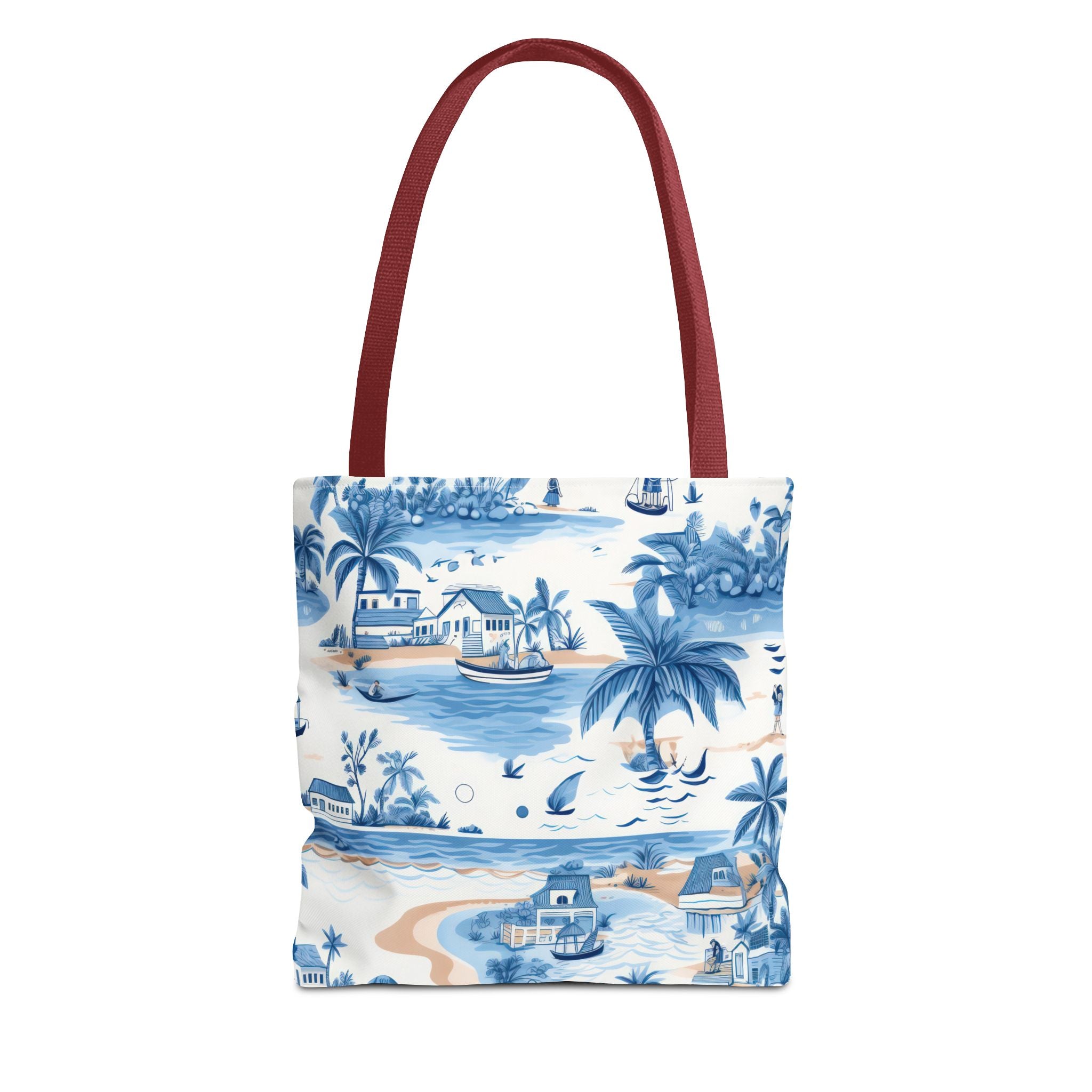 tropical Blue- Coastal Blue Tote Bag - Beach Vibes, Summer Travel, Eco-Friendly Shopping, Vacation Essentials, Gift for Ocean Lovers