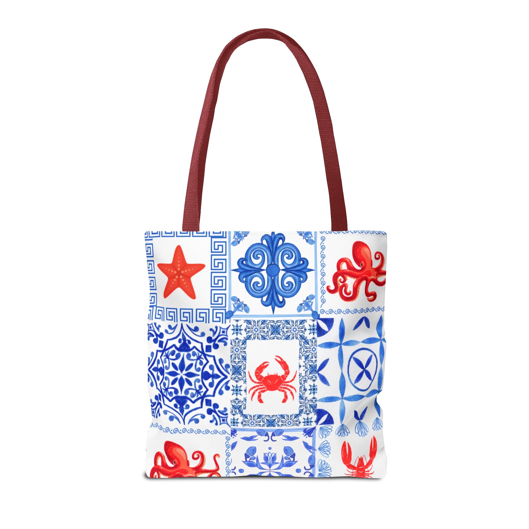 Greek Sea - Ocean-Inspired Tote Bag, Nautical Style, Beach Bags, Gift for Her, Summer Accessory, Trendy Shopping Tote, AOP Design
