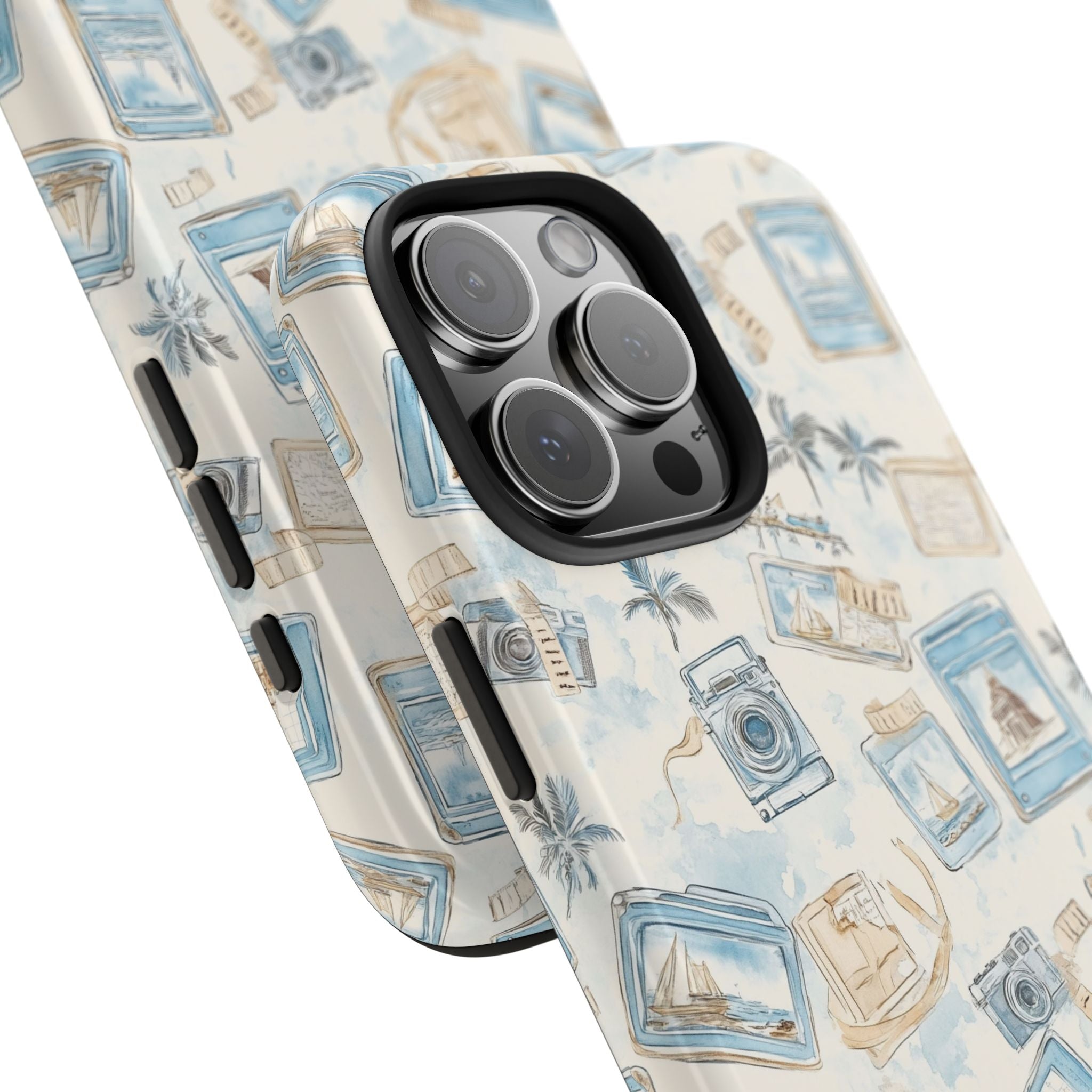 Vintage Vacay- Tough Phone Case - Tropical Vintage Camera Design