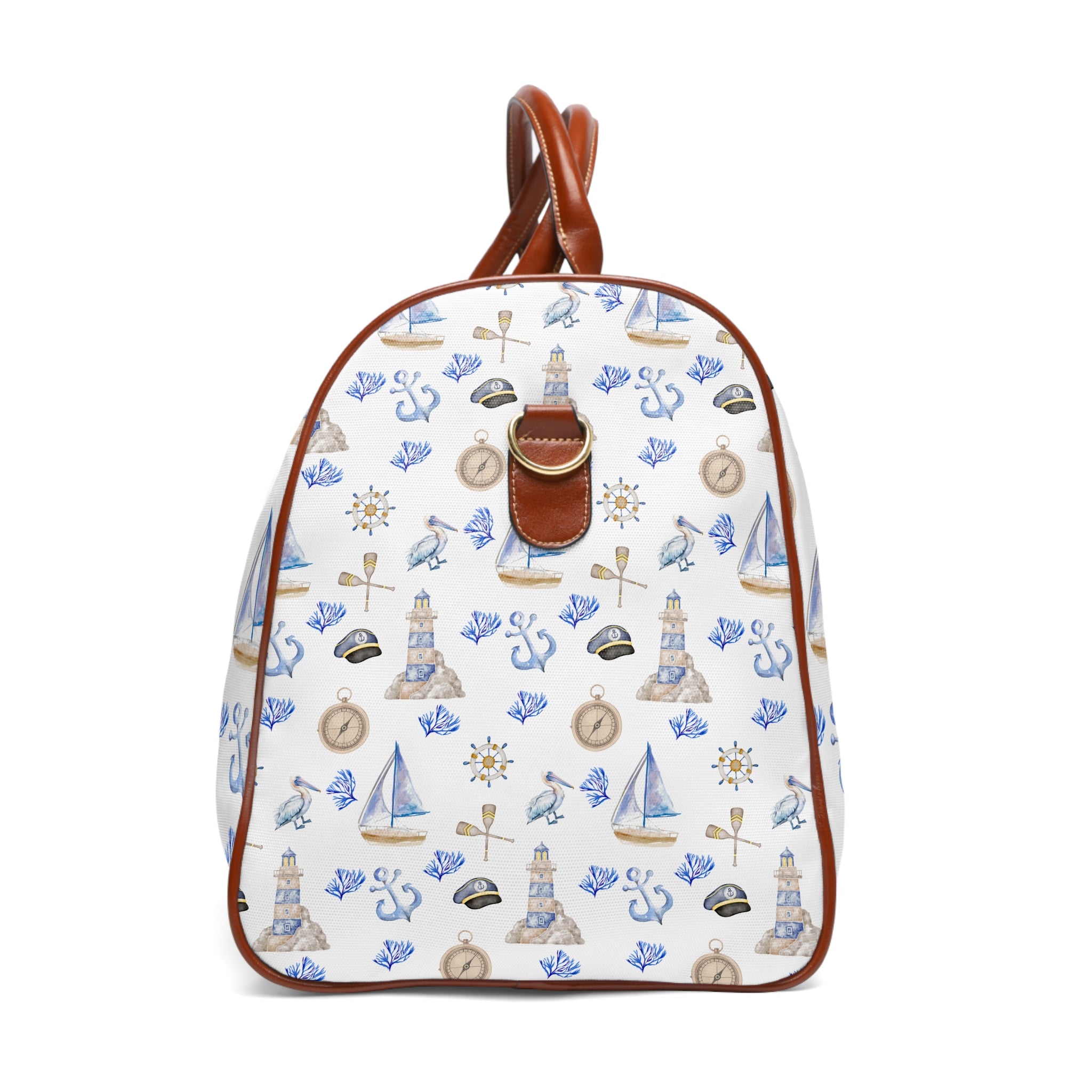 Sail Away- Waterproof Travel Bag, sailboat lovers tote bag, tote bag, light house