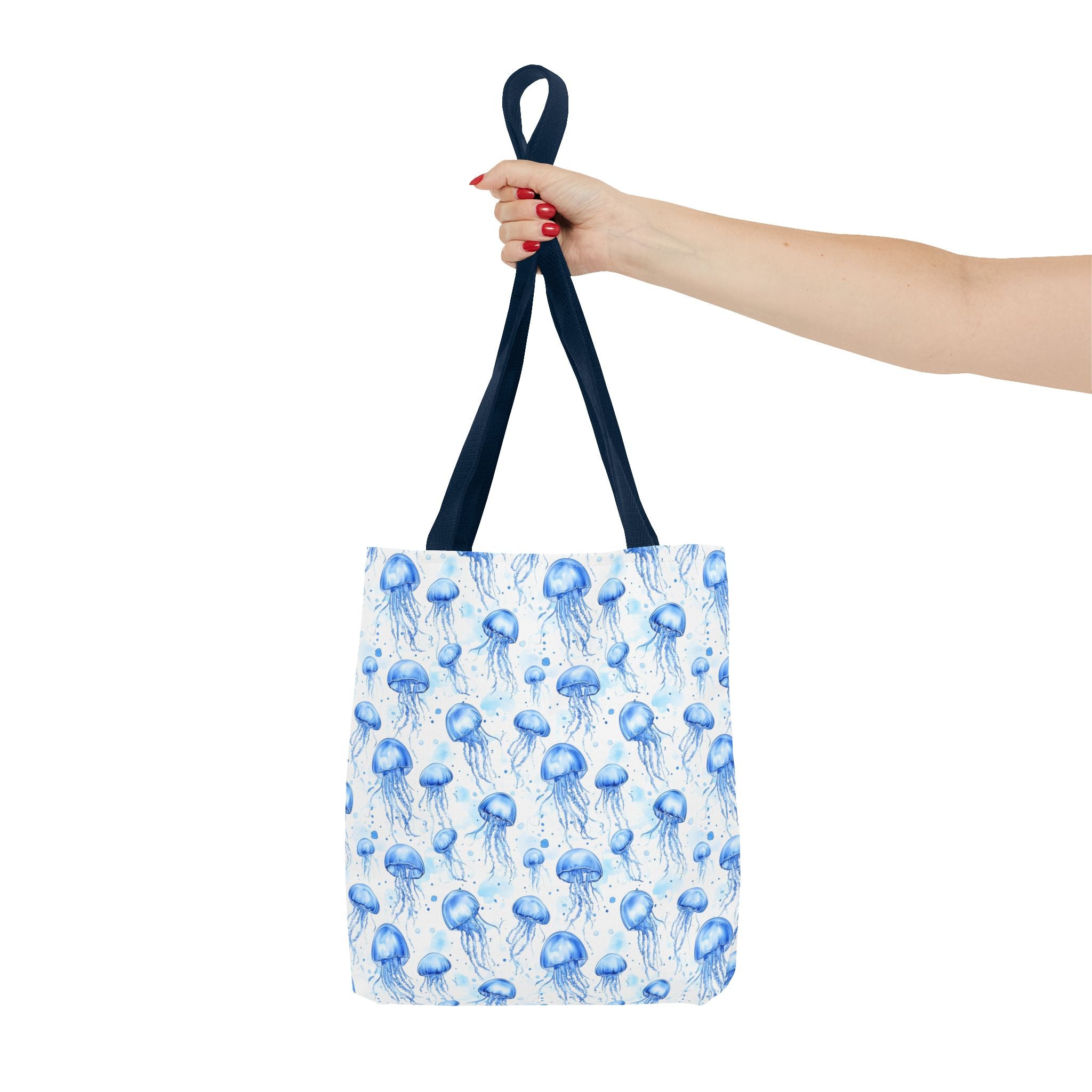 Blue Jellyfish Tote Bag - Ocean-Inspired Carryall, Beach Bag, Eco-Friendly Shopping Tote, Perfect Gift for Sea Lovers