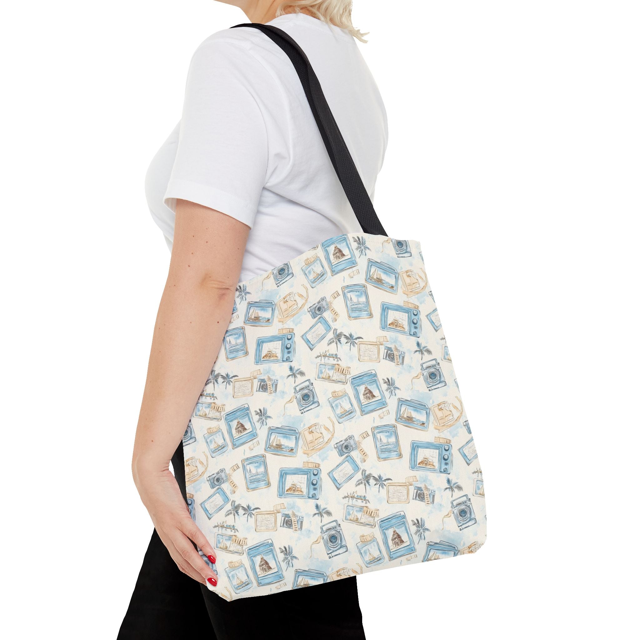Vintage Vacay- Beach Vibes Tote Bag, Ocean Tote, Summer Accessories, Vacation Ready Bag, Coastal Shopping Bag, Gift for Travelers