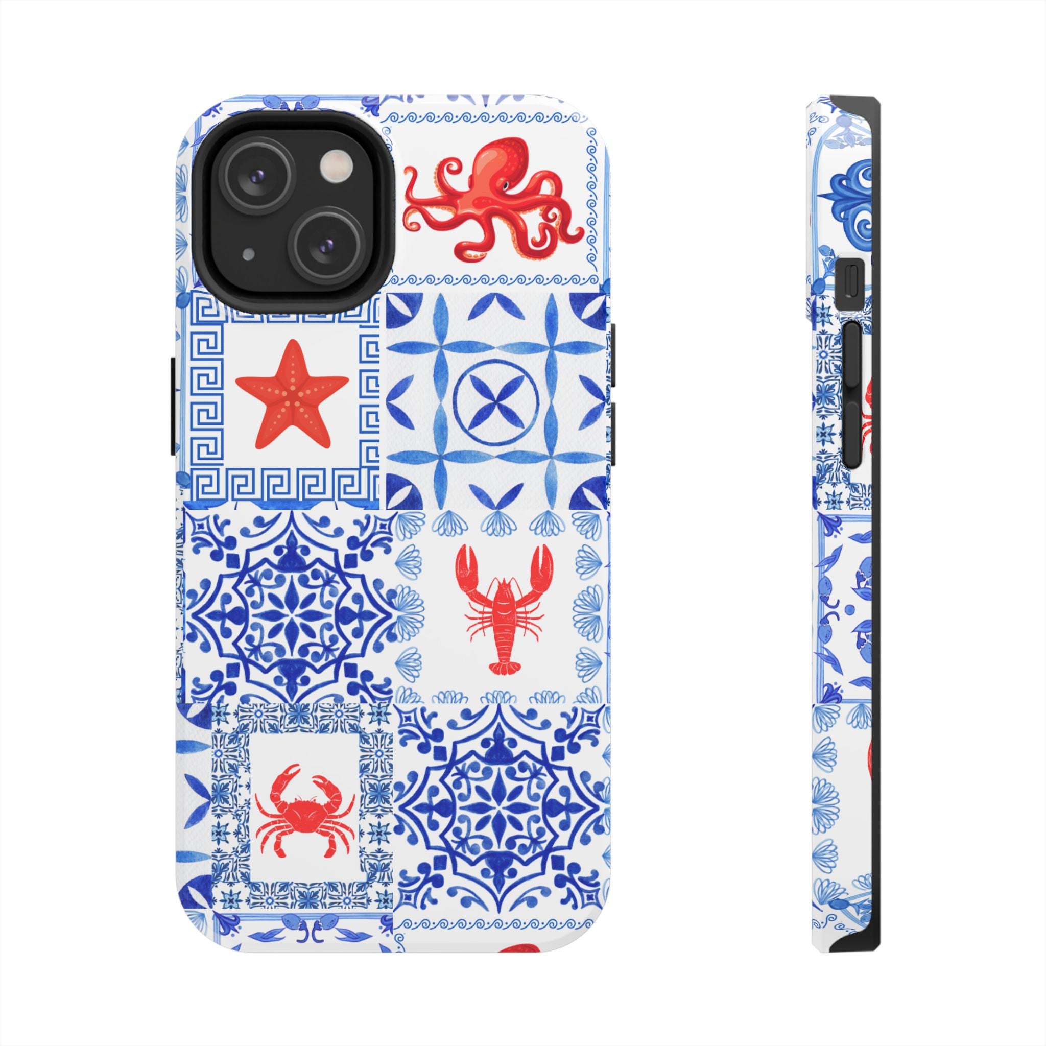 Greek Sea- Coastal Chic Phone Case - Nautical Sea Life Design, Marine Themed Tough Case, Ocean Lover Gift, Beach Decor, Summer Vibes