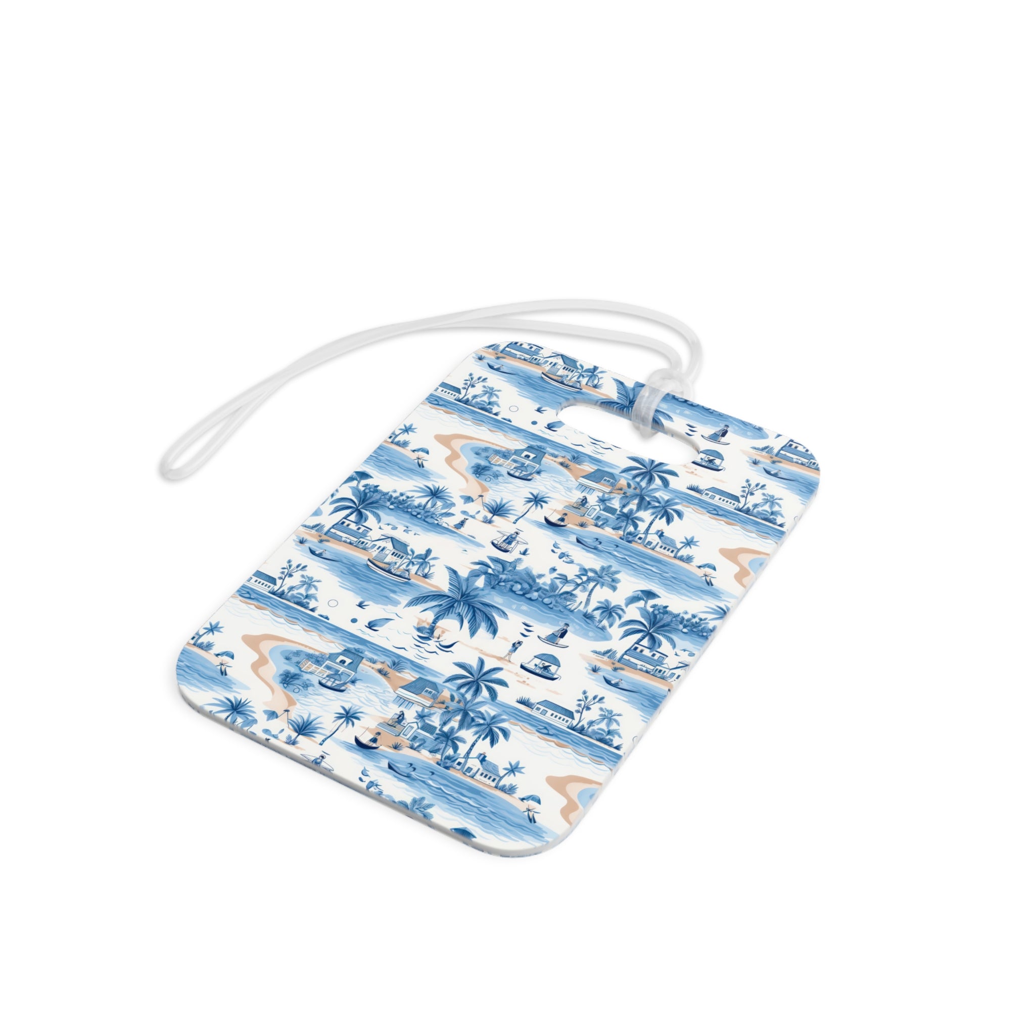 Tropical Blue Luggage Tag, Travel Accessories, Luggage, Vacation must have, Beach Vacation Supplies