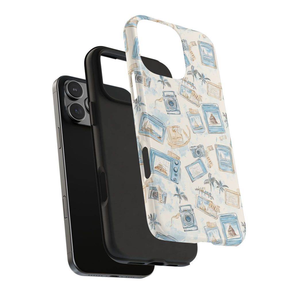 Vintage Vacay- Tough Phone Case - Tropical Vintage Camera Design