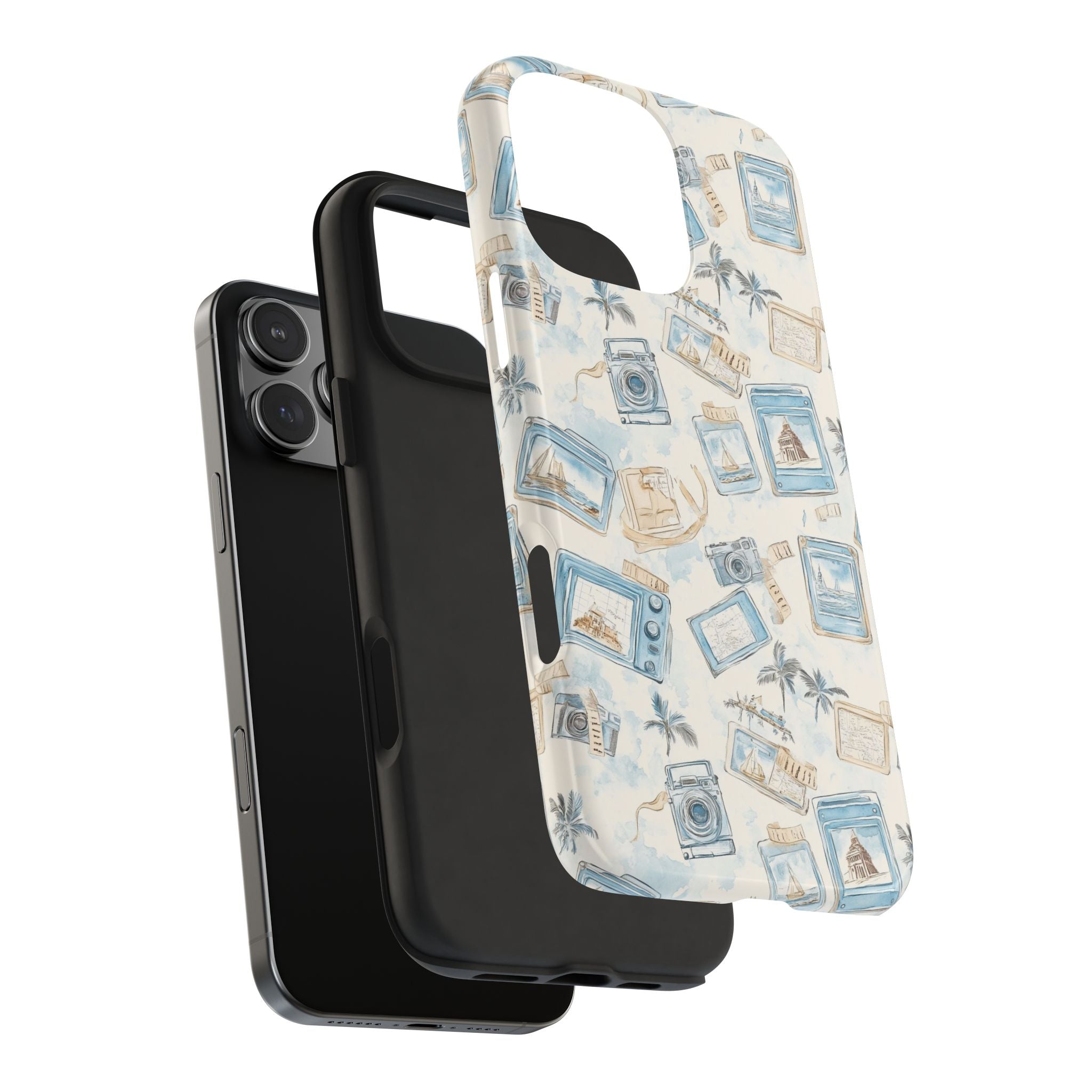 Vintage Vacay- Tough Phone Case - Tropical Vintage Camera Design