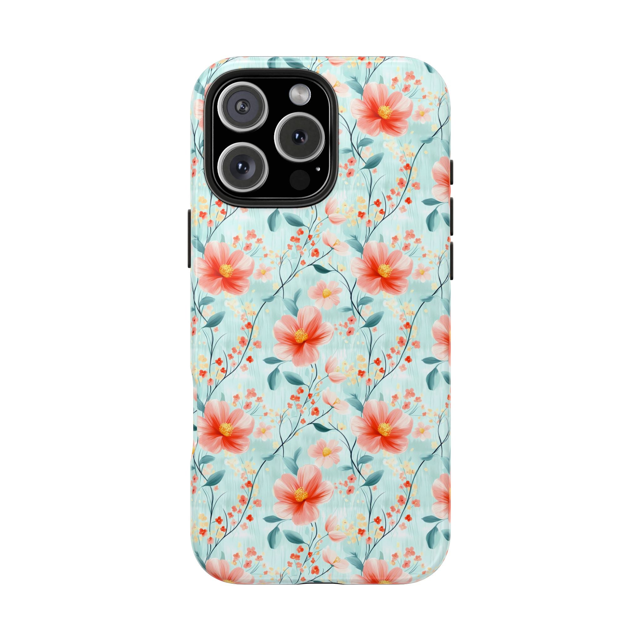Teal Daisy- Floral Tough Phone Cases, Durable Phone Cover, Stylish Cell Phone Case, Protective Case for Women, Gift for Flower Lovers