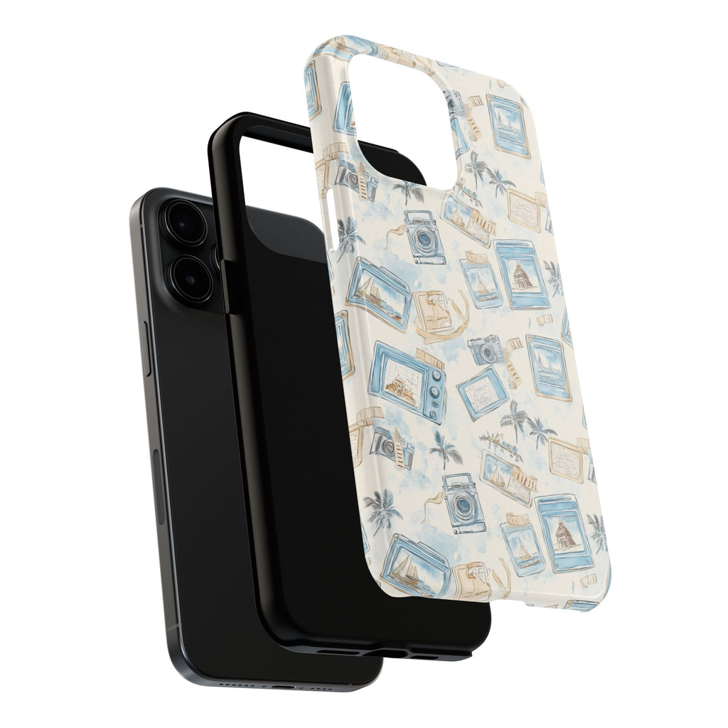 Vintage Vacay- Tough Phone Case - Tropical Vintage Camera Design
