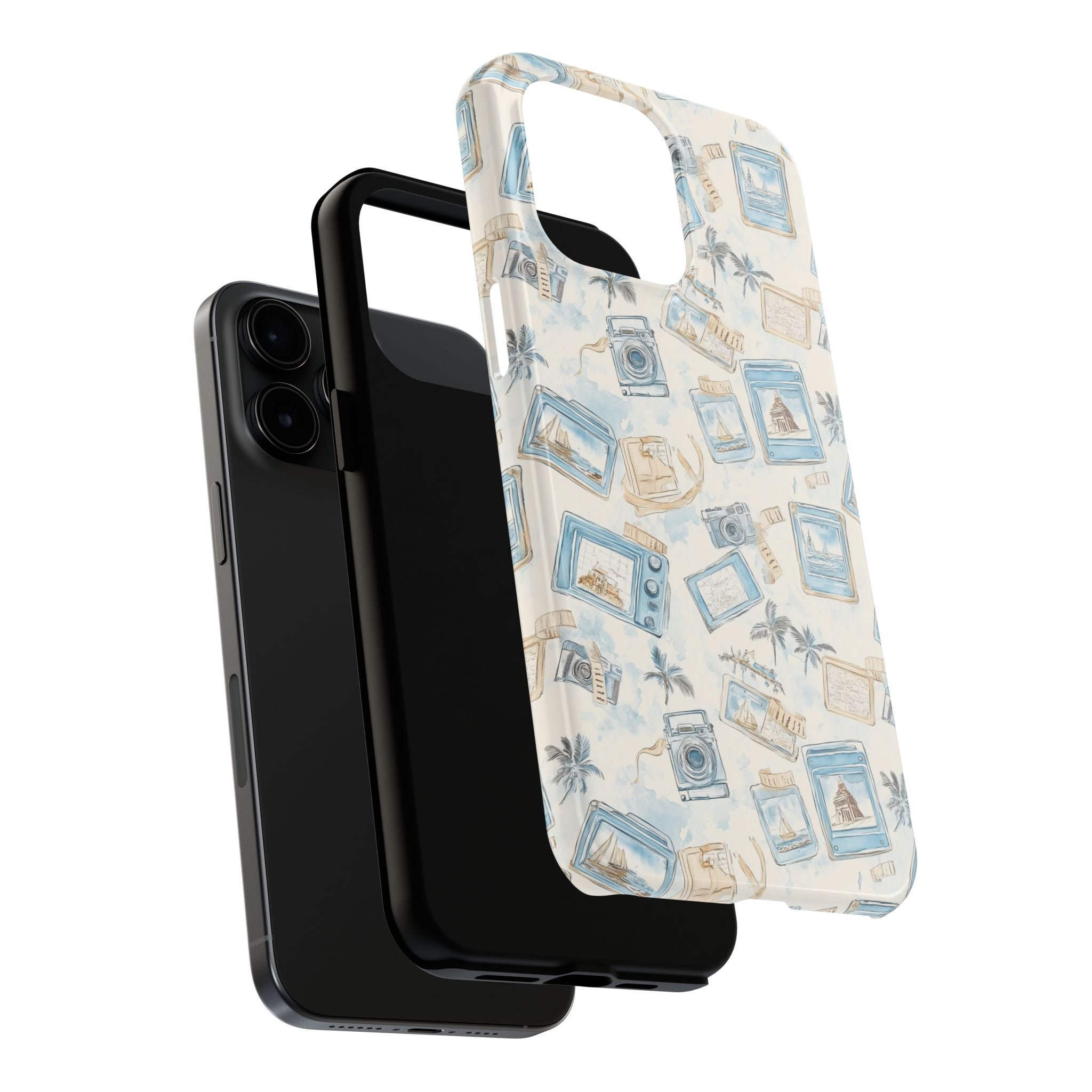 Vintage Vacay- Tough Phone Case - Tropical Vintage Camera Design