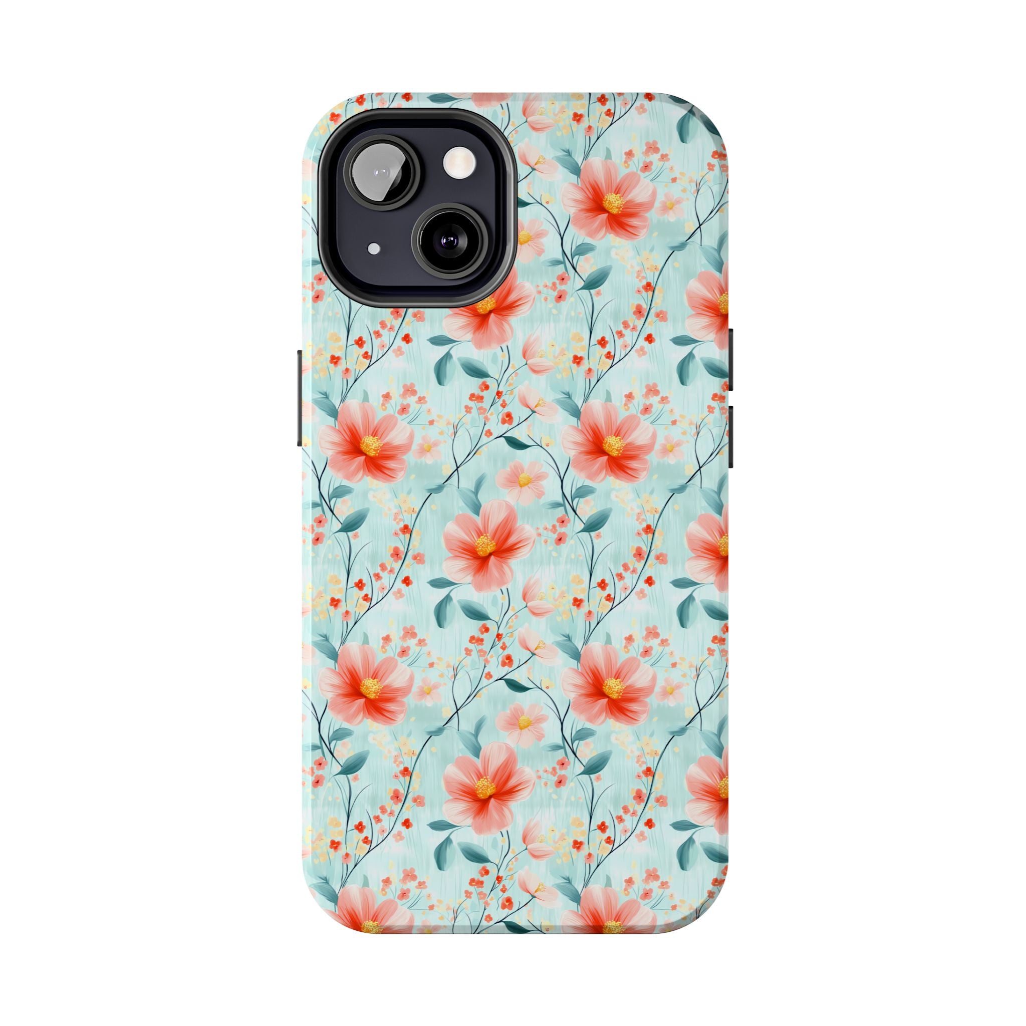 Teal Daisy- Floral Tough Phone Cases, Durable Phone Cover, Stylish Cell Phone Case, Protective Case for Women, Gift for Flower Lovers
