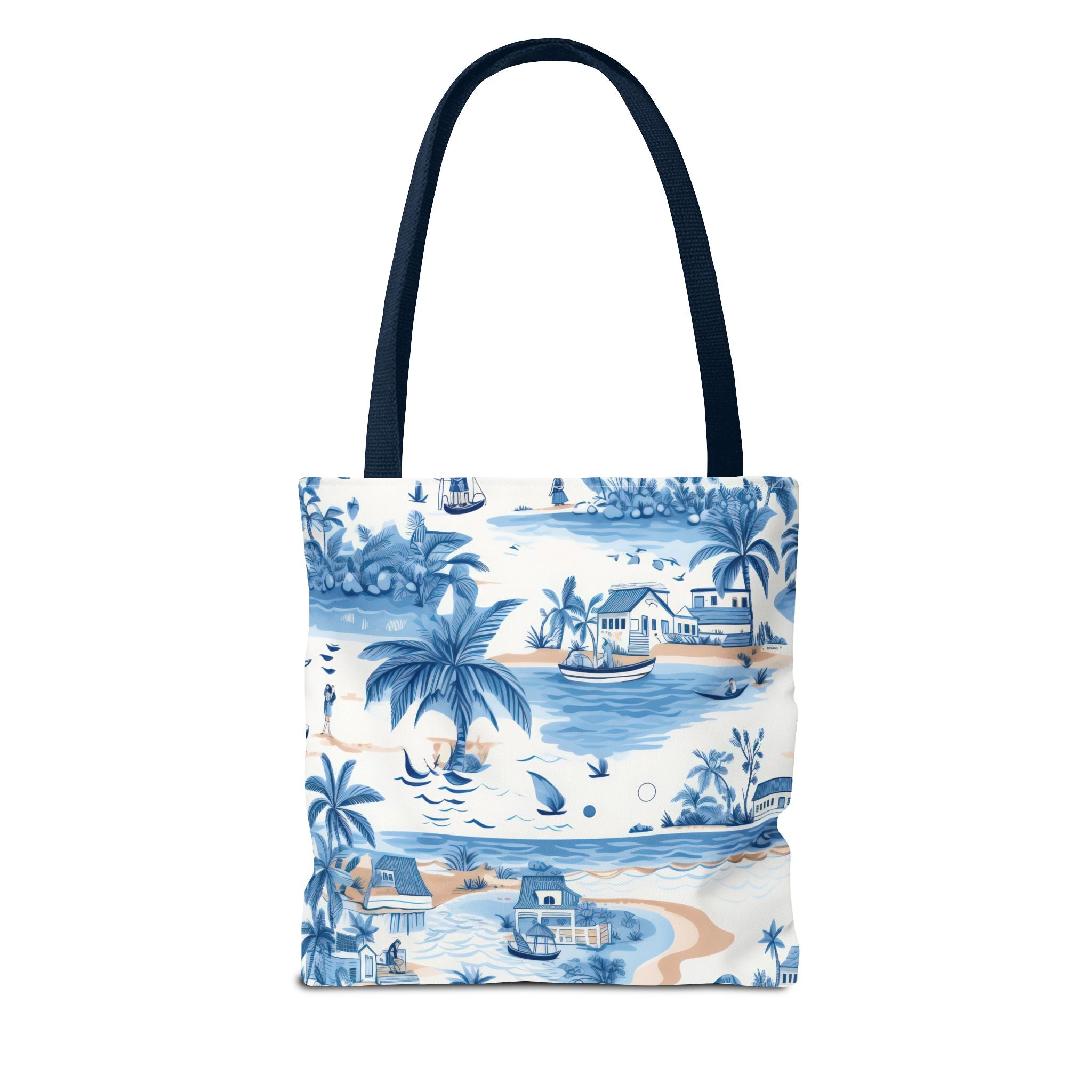 tropical Blue- Coastal Blue Tote Bag - Beach Vibes, Summer Travel, Eco-Friendly Shopping, Vacation Essentials, Gift for Ocean Lovers