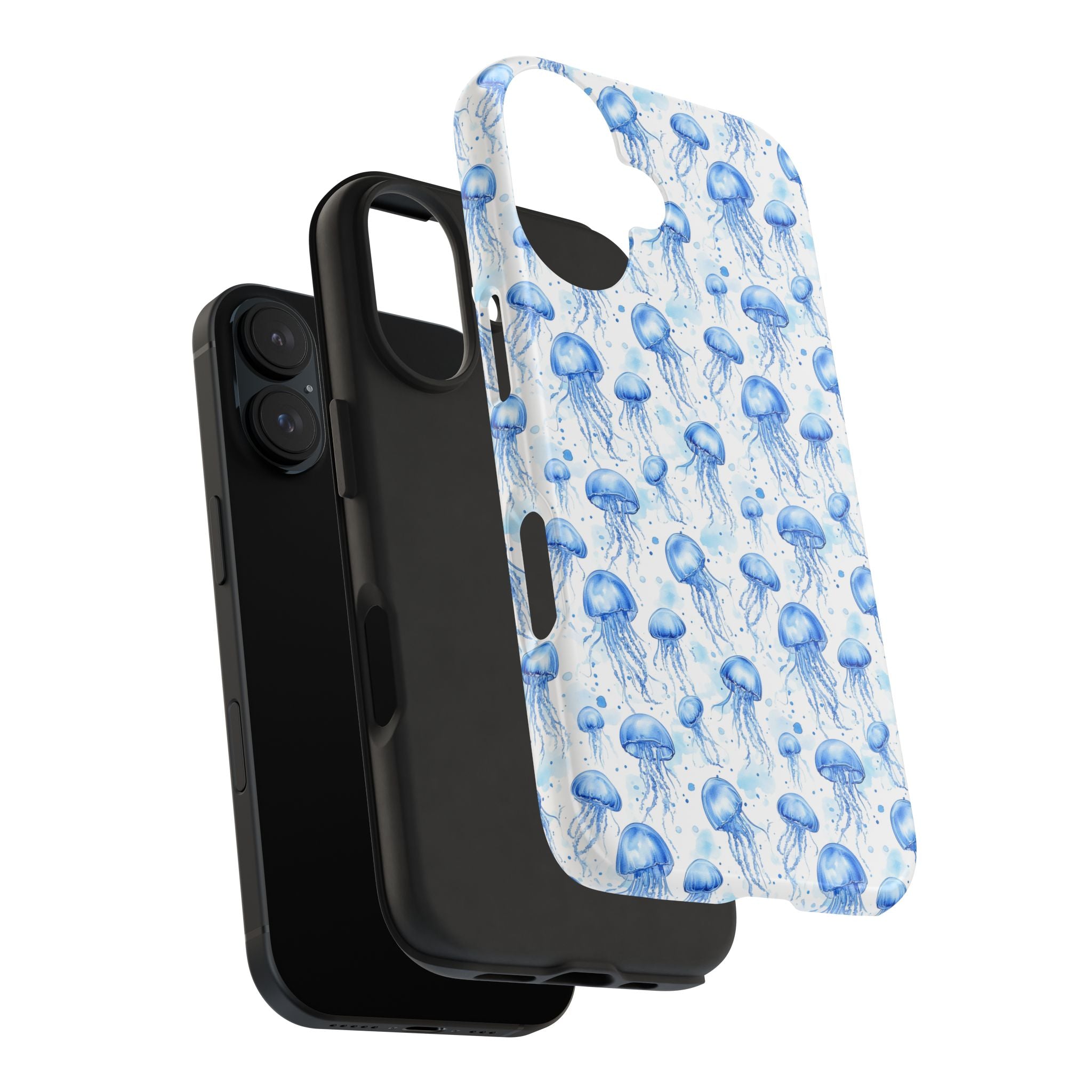 Blue Jellyfish Tough Phone Case | Unique Ocean Vibe | Gift for Marine Lovers, Durable Protection, Trendy Accessories, Beach Theme