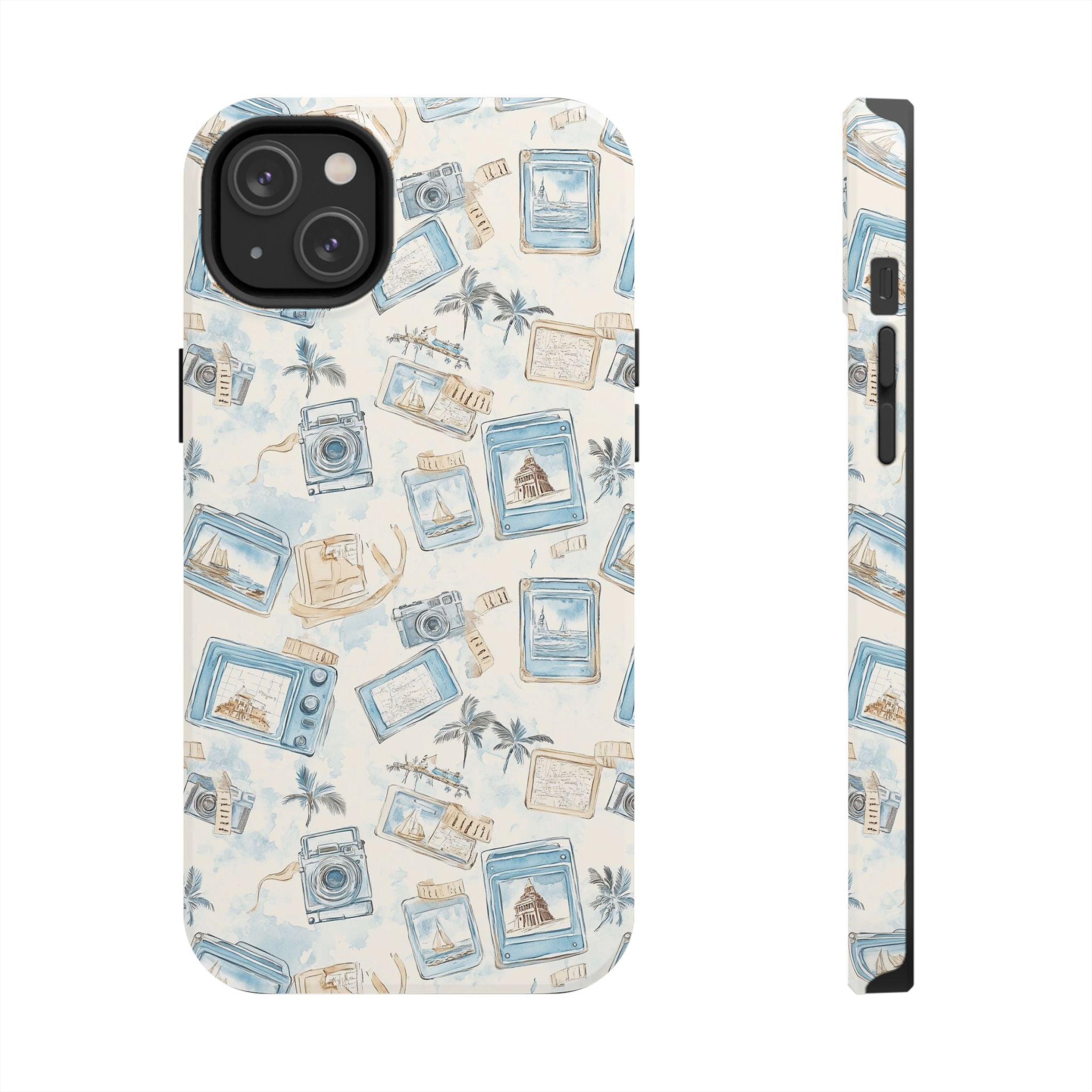 Vintage Vacay- Tough Phone Case - Tropical Vintage Camera Design