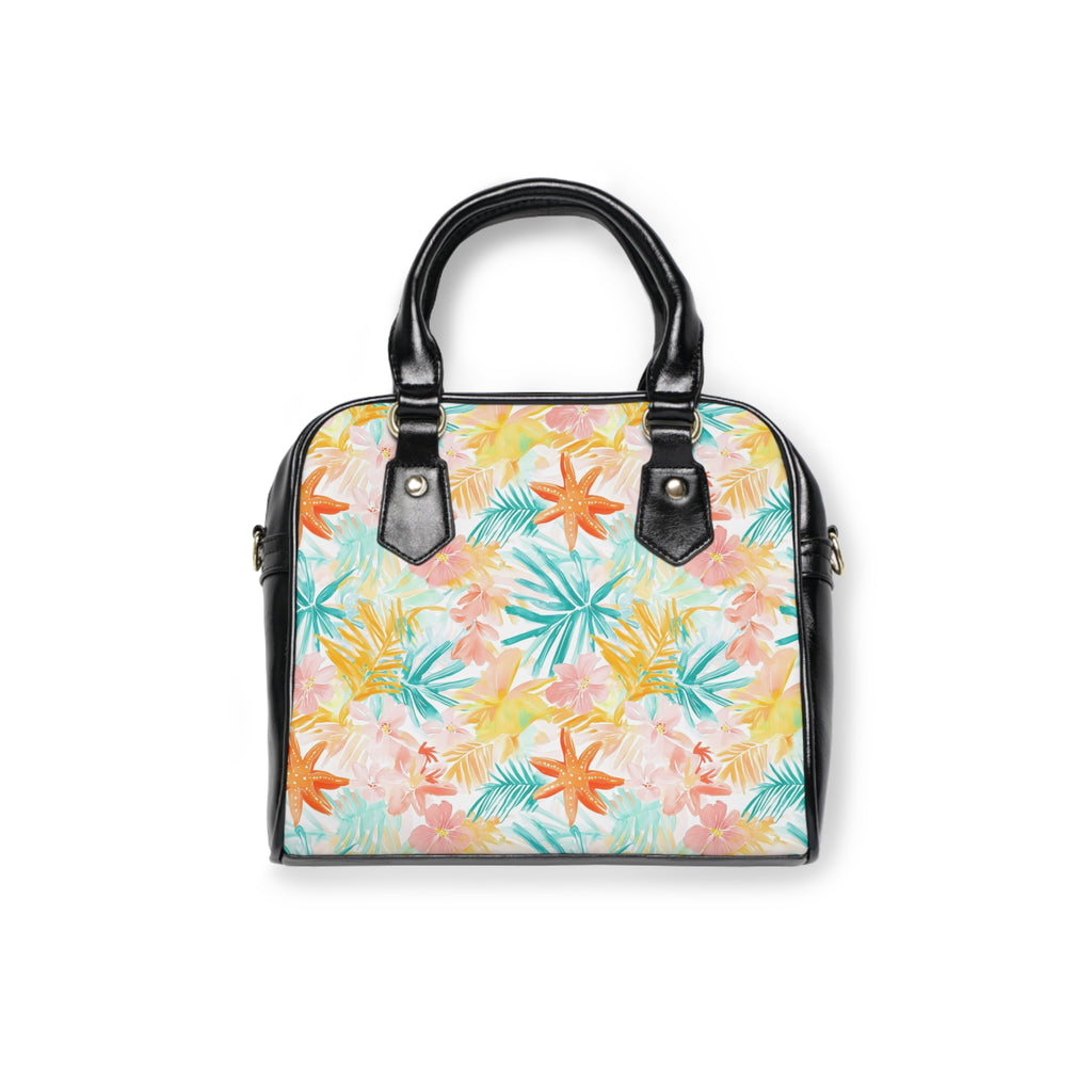 Tropical Starfish- Floral Shoulder Handbag - Summer Vibes, Beach Bag, Everyday Use, Vacation Tote, Gift for Her