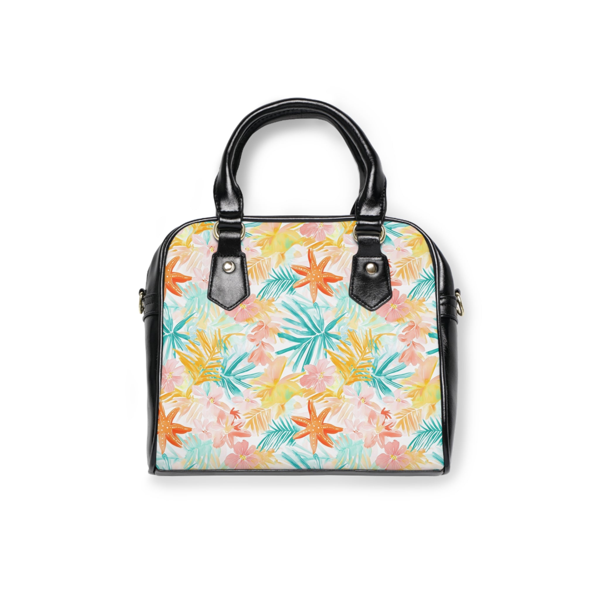 Tropical Starfish- Floral Shoulder Handbag - Summer Vibes, Beach Bag, Everyday Use, Vacation Tote, Gift for Her
