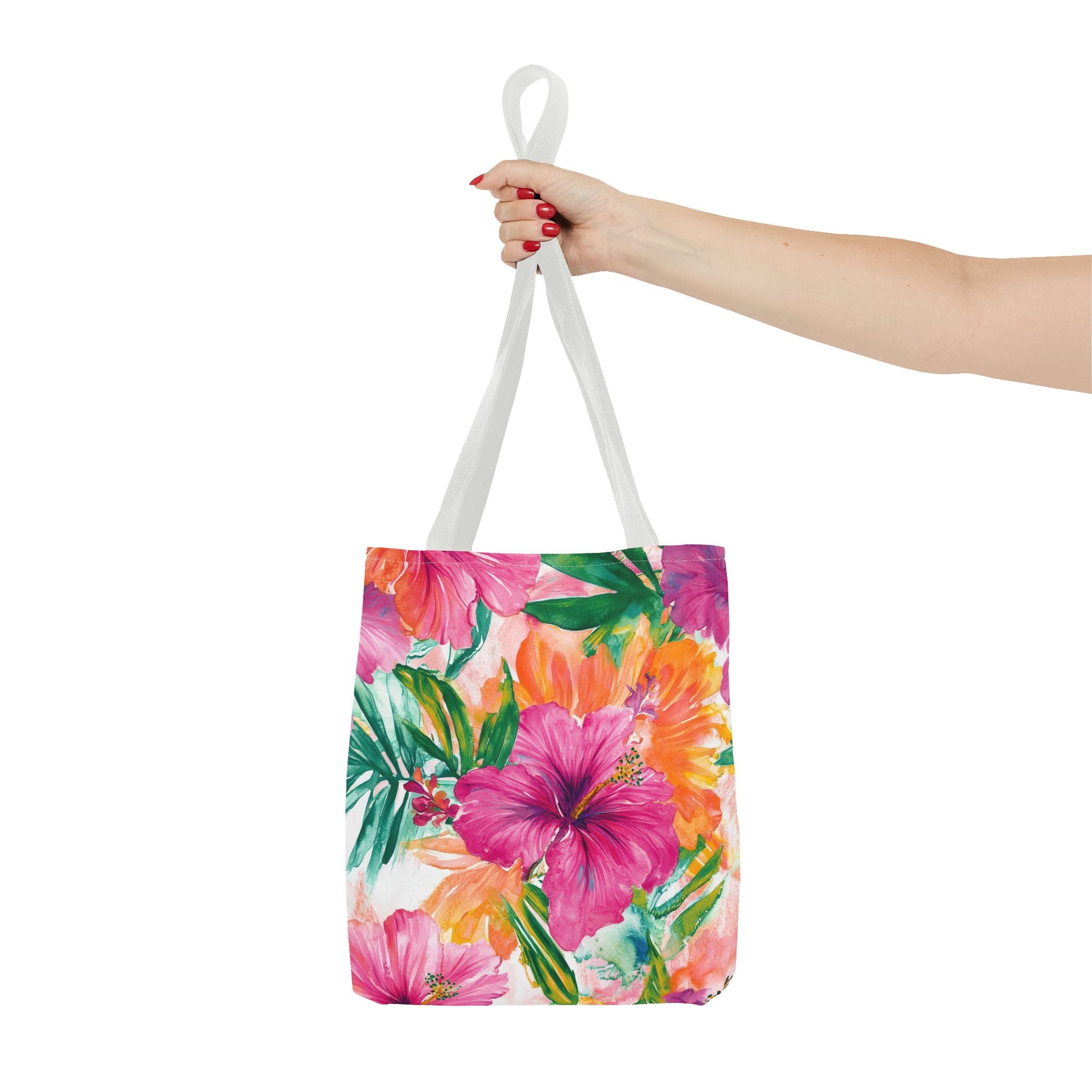 Pink Torpical Floral Tote Bag | Perfect for Beach Days, Shopping, or Gifts | Eco-Friendly, Lightweight, Summer Vibes, Travel Essential