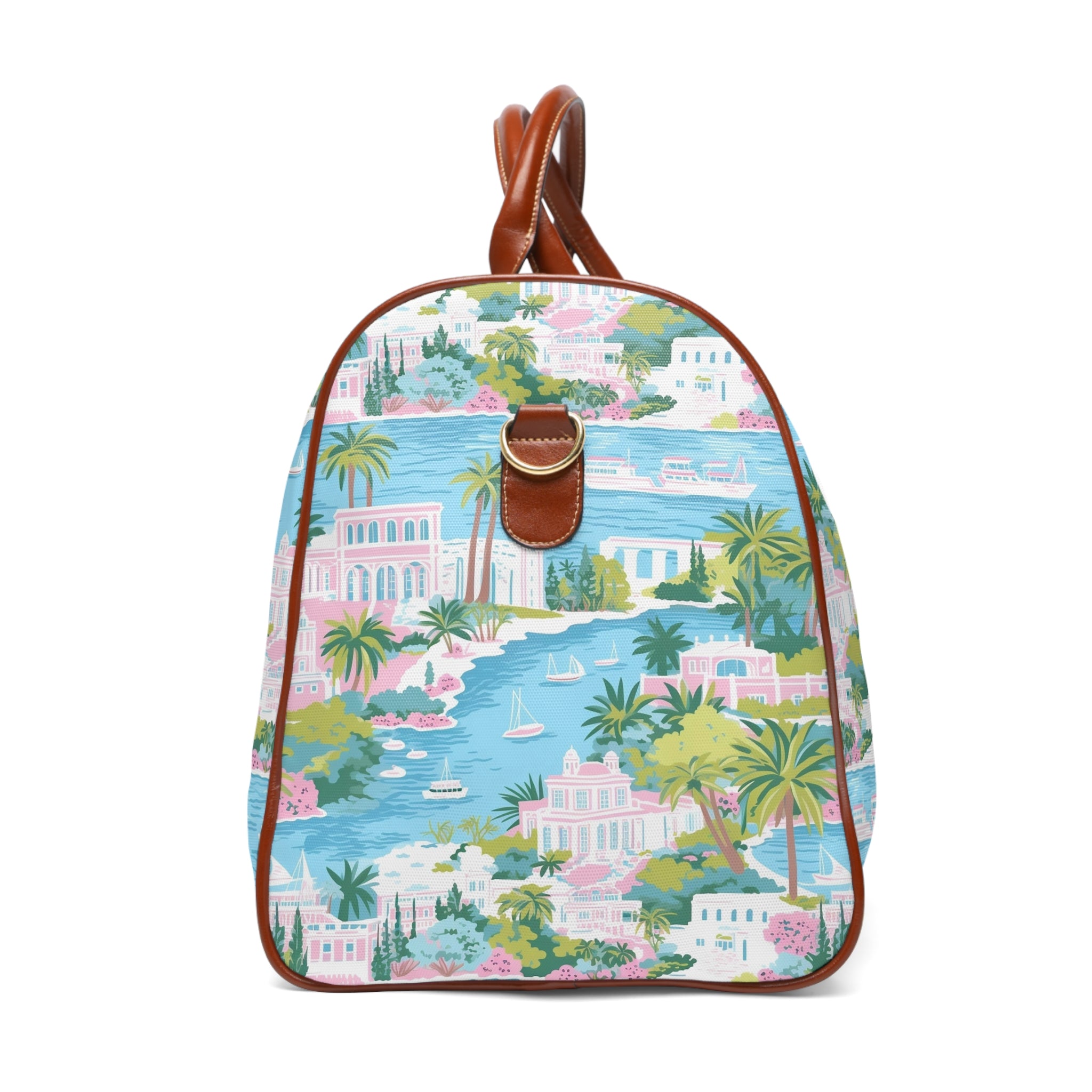 Greek Island - Waterproof Travel Tote Bag, Stylish Carry-On, Beach Trip Essential, Weekend Getaway, Travel Accessories for Adventurers