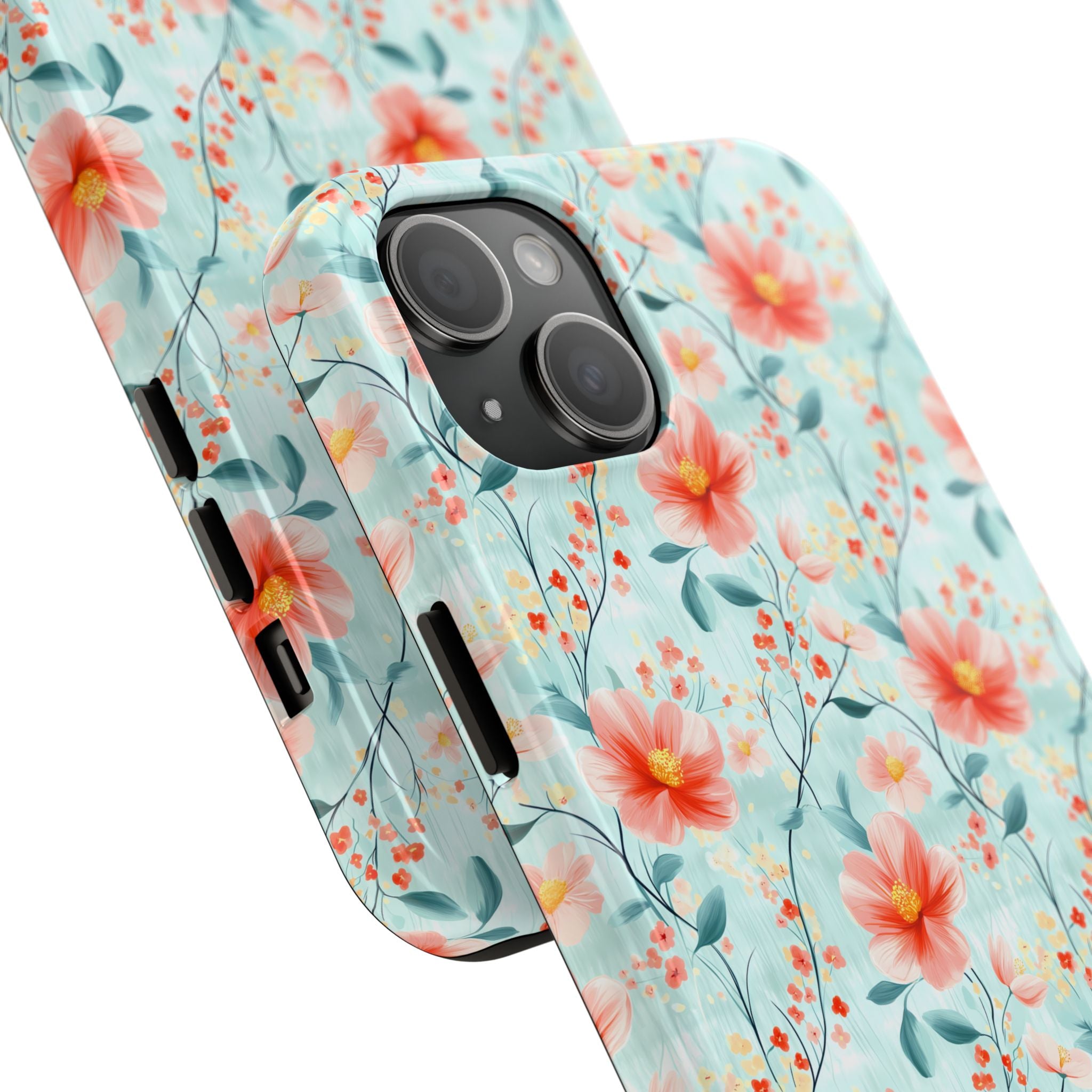 Teal Daisy- Floral Tough Phone Cases, Durable Phone Cover, Stylish Cell Phone Case, Protective Case for Women, Gift for Flower Lovers