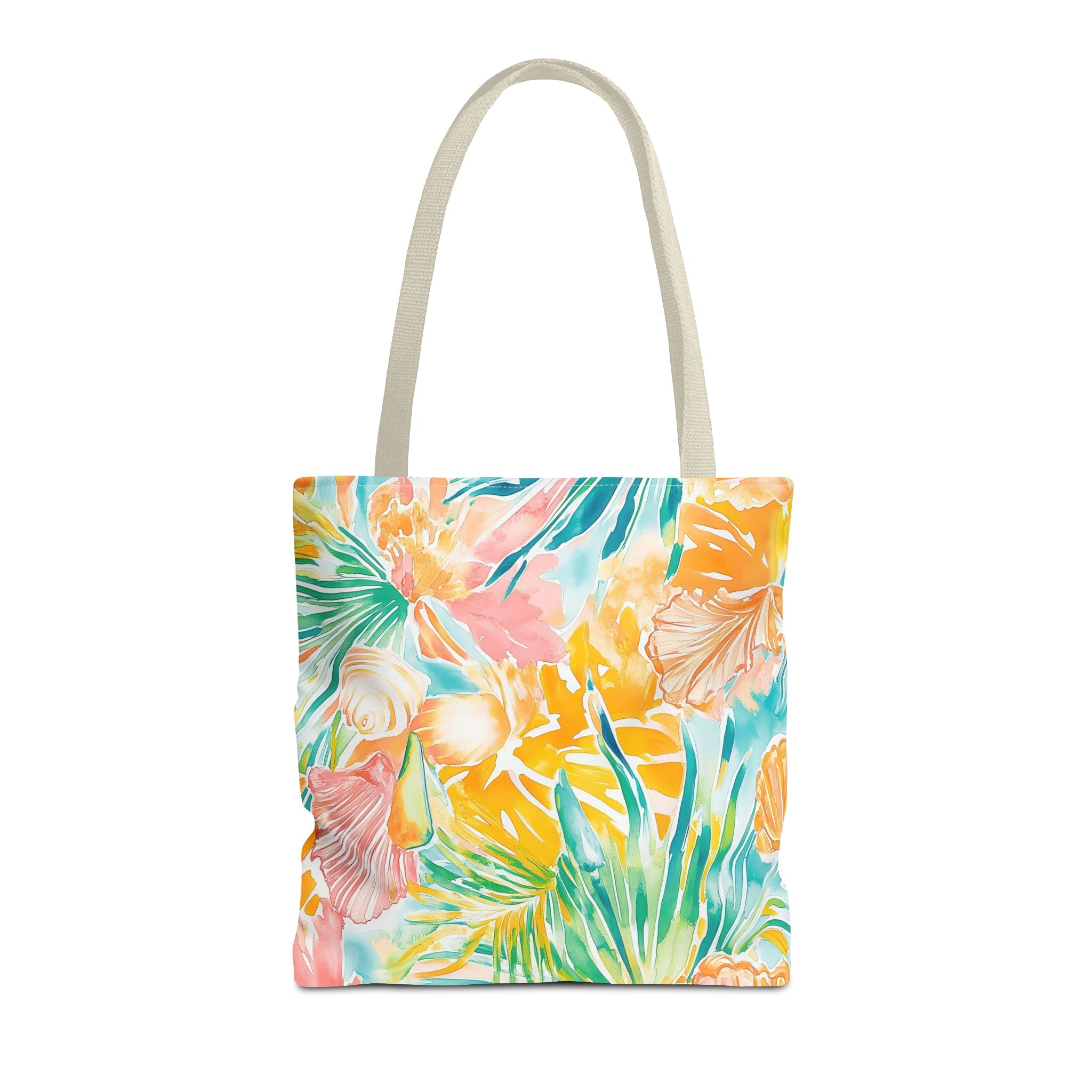 Neon Tropics Floral Tote Bag - Beach Bag, Shopping Tote, Eco-Friendly Gift, Summer Accessories, Unique Handbag