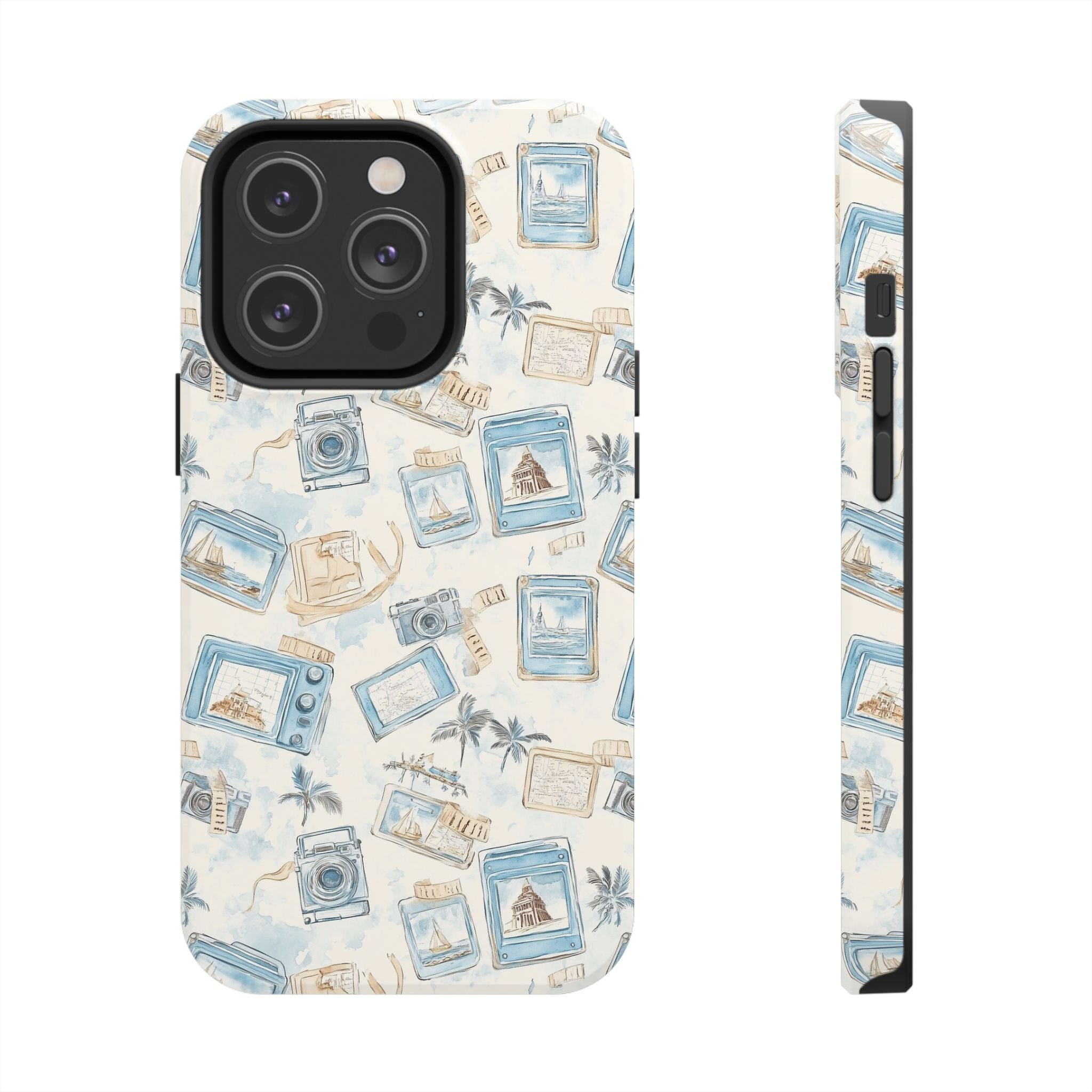 Vintage Vacay- Tough Phone Case - Tropical Vintage Camera Design