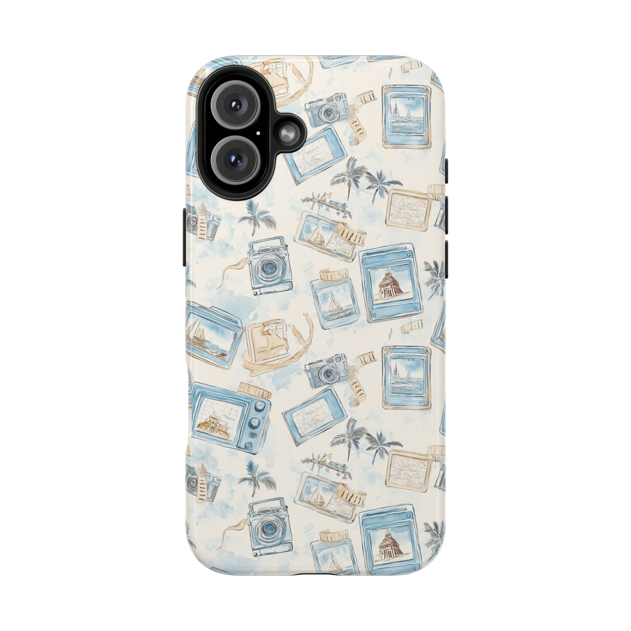 Vintage Vacay- Tough Phone Case - Tropical Vintage Camera Design