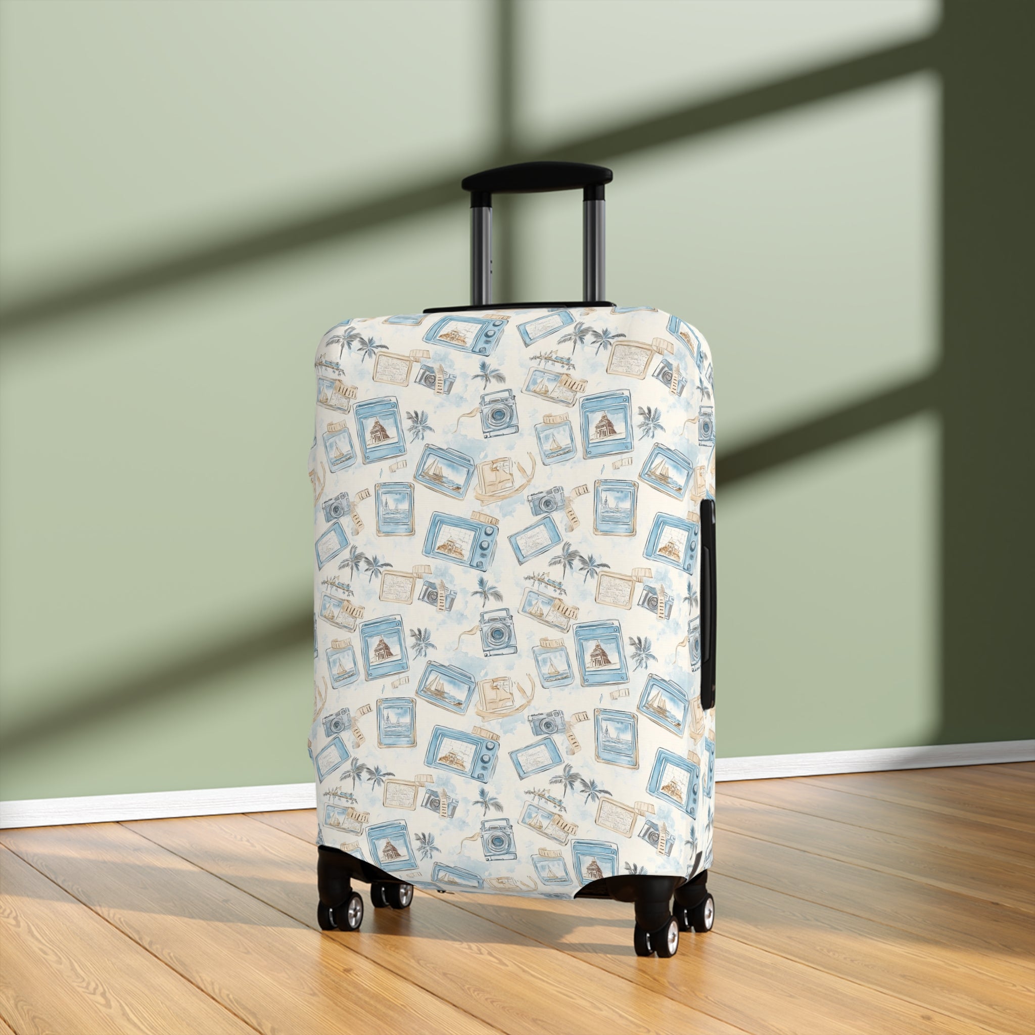 Vintage Vacay - Travel-Inspired Luggage Cover, Vintage Travel Luggage Protector, Airport Accessories, Unique Luggage Wrap, Gift for Travelers, [...]
