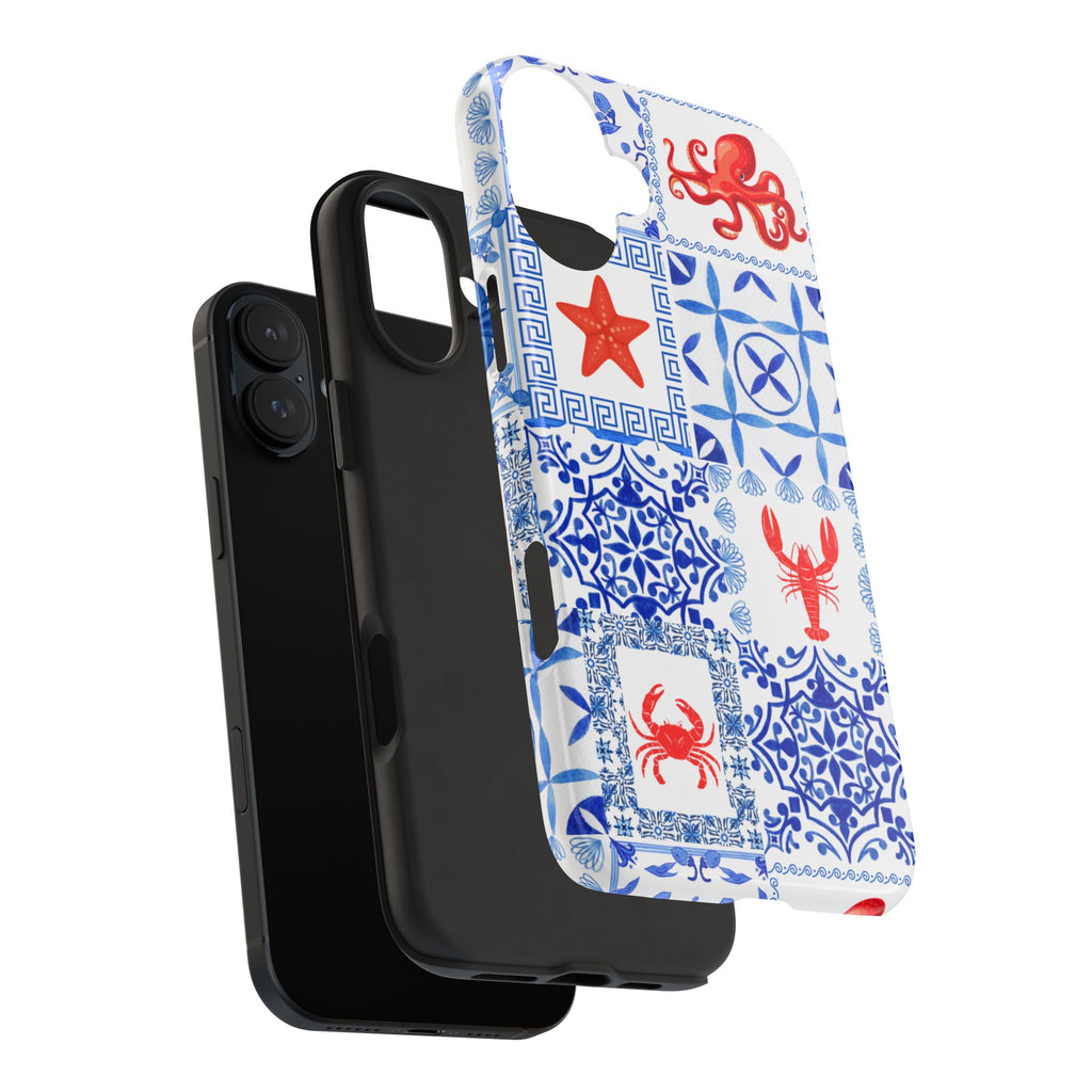 Greek Sea- Coastal Chic Phone Case - Nautical Sea Life Design, Marine Themed Tough Case, Ocean Lover Gift, Beach Decor, Summer Vibes