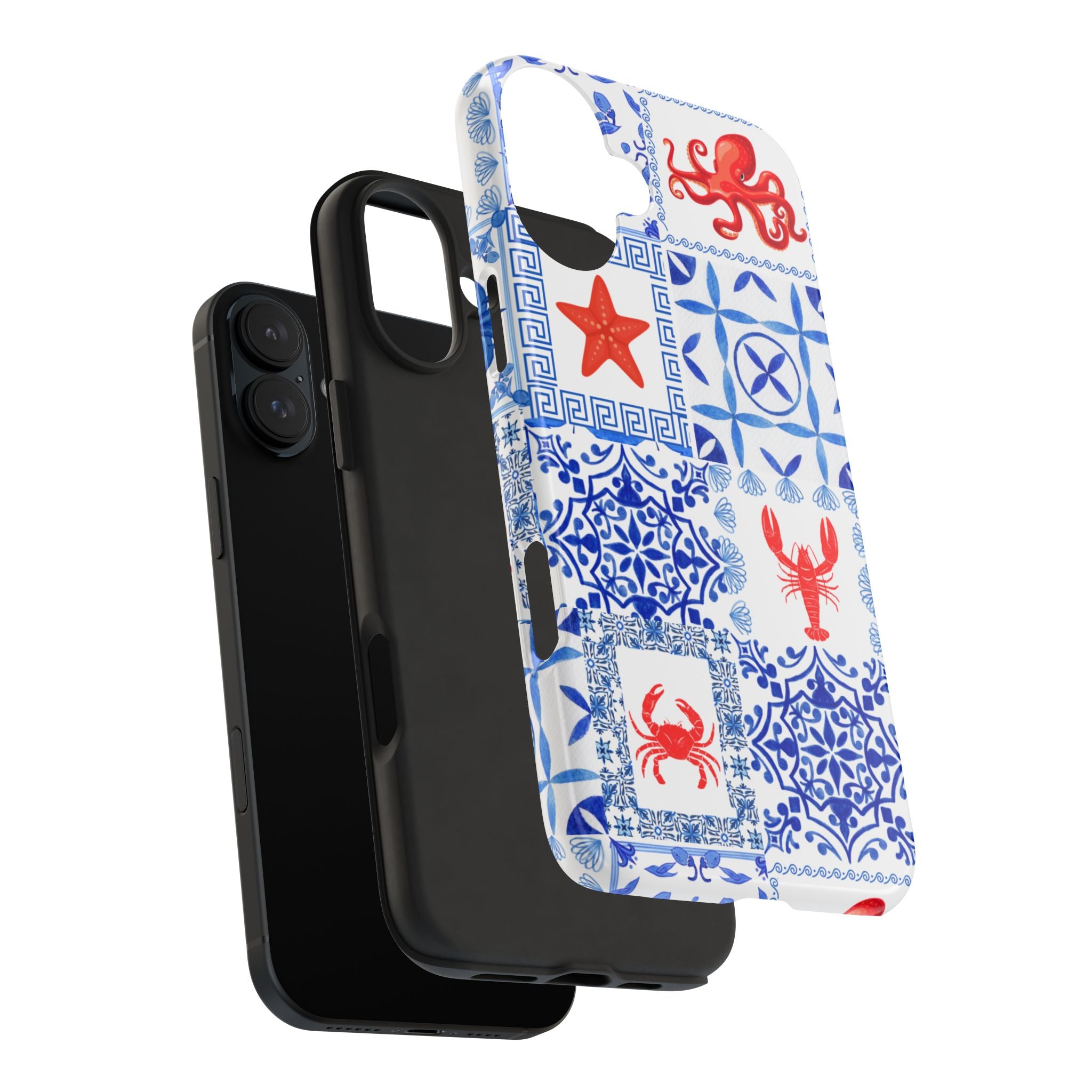 Greek Sea- Coastal Chic Phone Case - Nautical Sea Life Design, Marine Themed Tough Case, Ocean Lover Gift, Beach Decor, Summer Vibes
