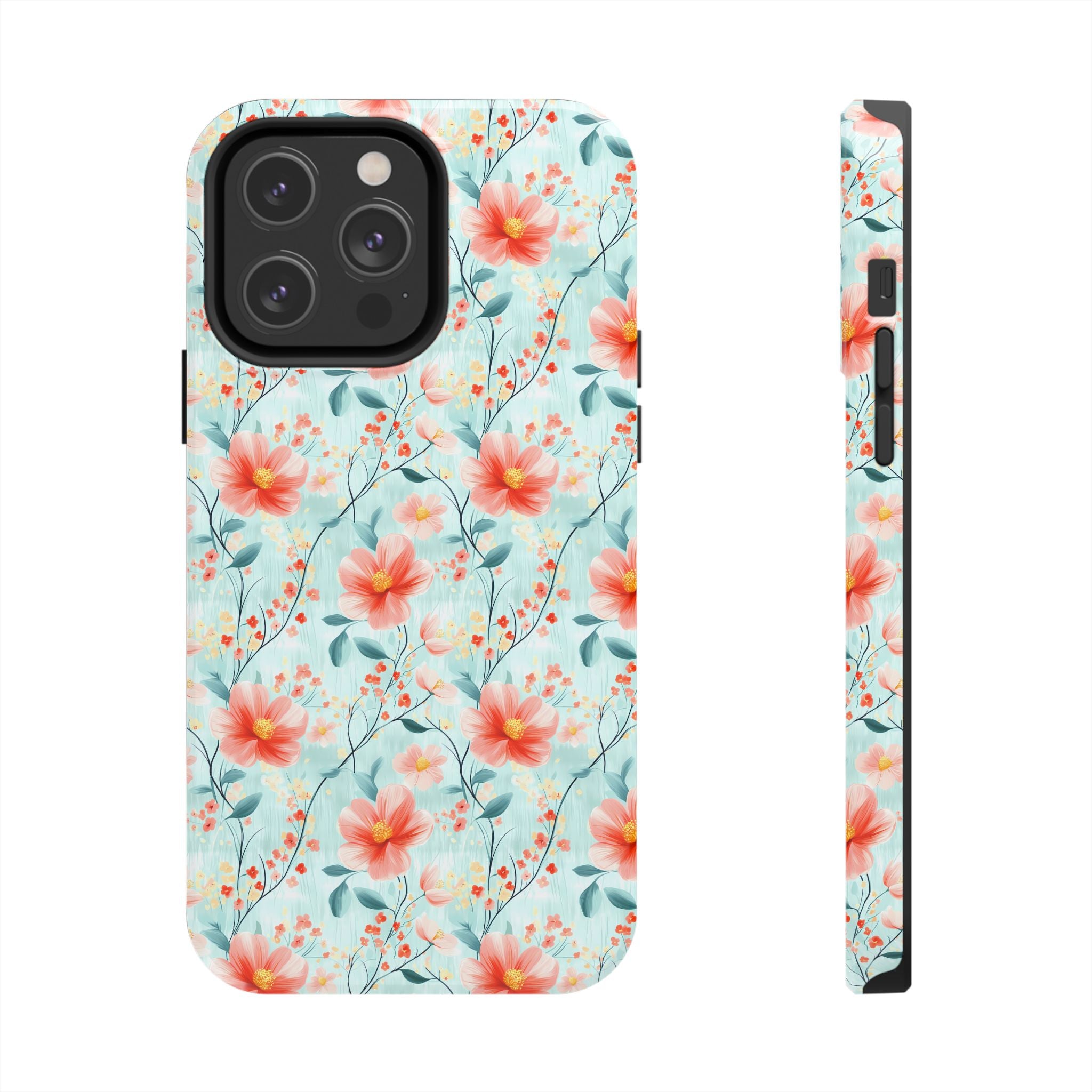 Teal Daisy- Floral Tough Phone Cases, Durable Phone Cover, Stylish Cell Phone Case, Protective Case for Women, Gift for Flower Lovers