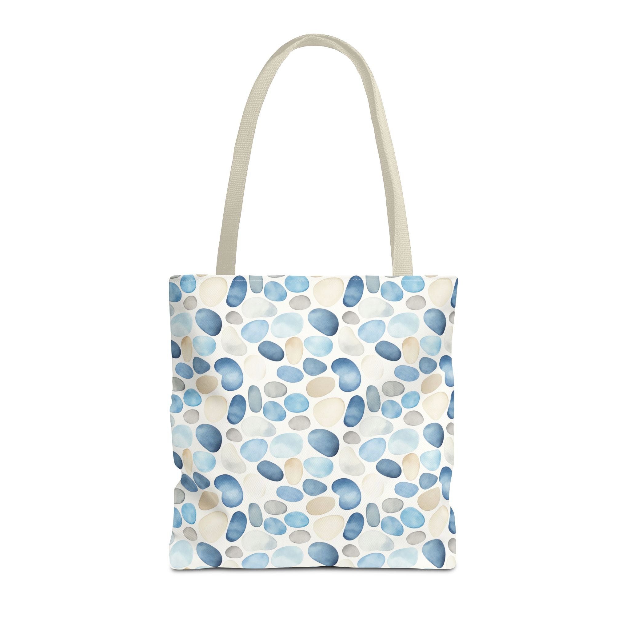 Cobble stone- Tote Bag with Blue Pebble Design | Beach Bag, Grocery Tote, Shopping Bag, Gift Bag, Eco-Friendly Tote
