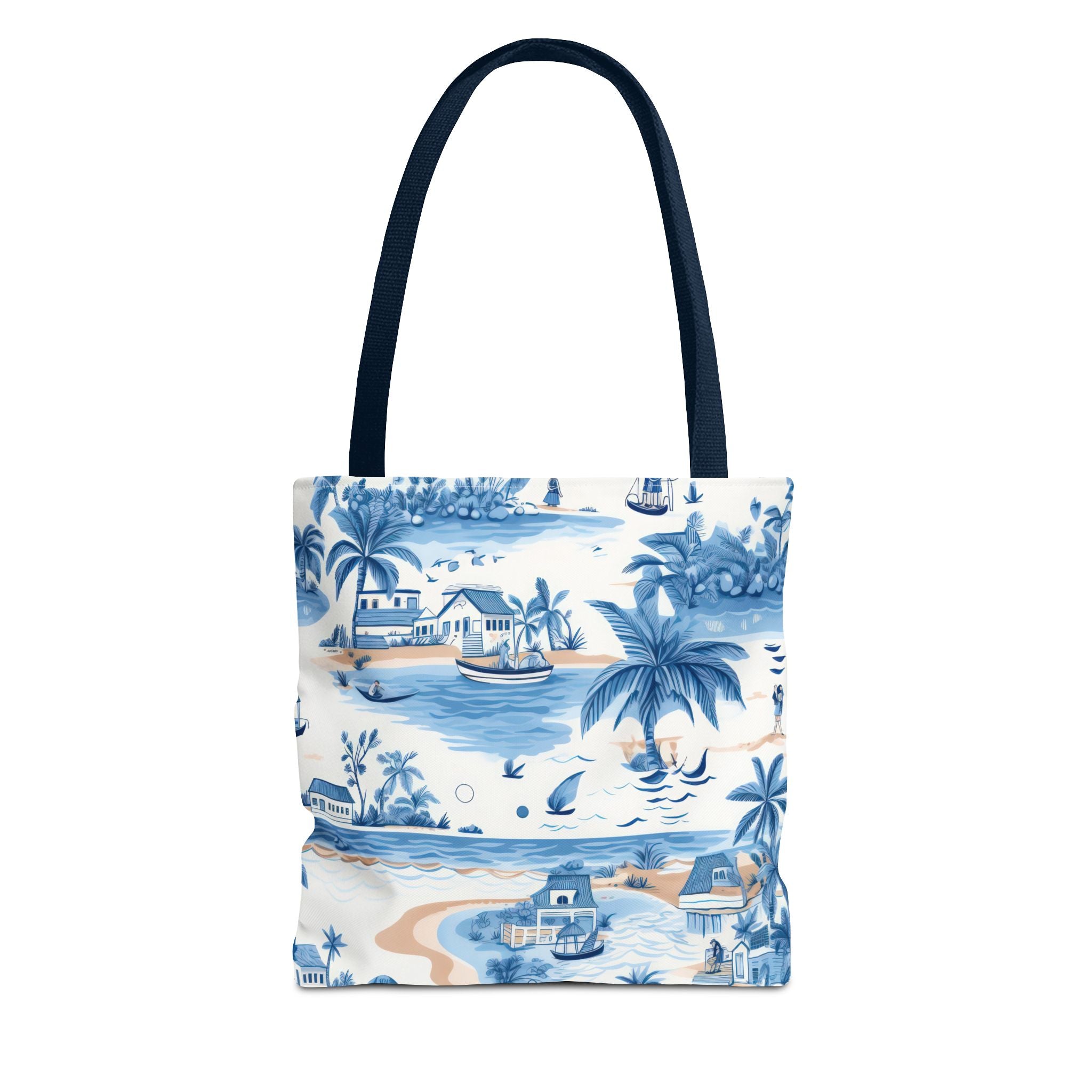 tropical Blue- Coastal Blue Tote Bag - Beach Vibes, Summer Travel, Eco-Friendly Shopping, Vacation Essentials, Gift for Ocean Lovers
