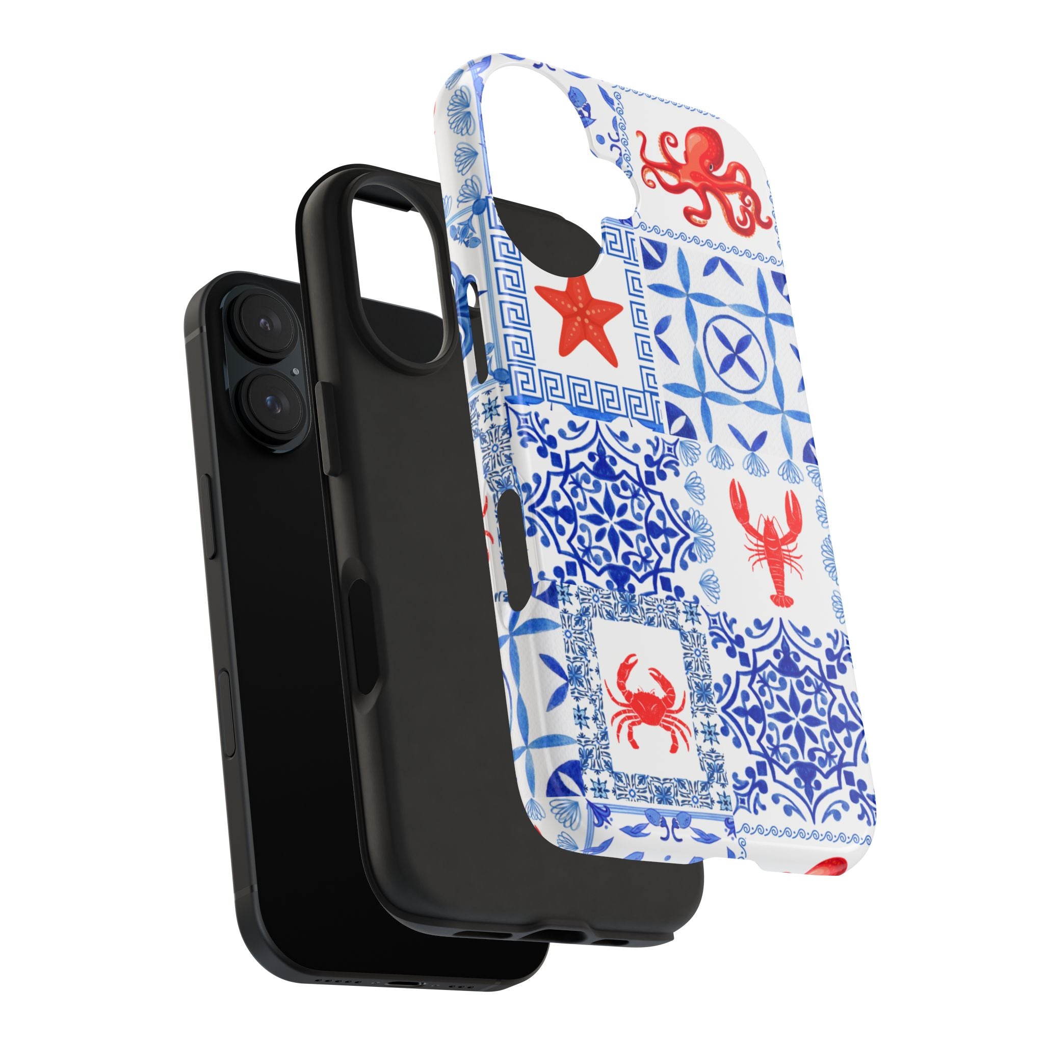 Greek Sea- Coastal Chic Phone Case - Nautical Sea Life Design, Marine Themed Tough Case, Ocean Lover Gift, Beach Decor, Summer Vibes