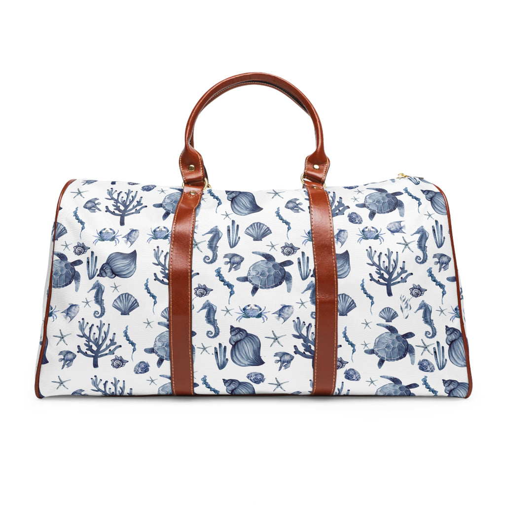 Deep Blue Sea- Waterproof Travel Bag | Beach Weekend Getaway, Travel Accessories, Summer Fun, Gifts for Travelers, Nautical Design