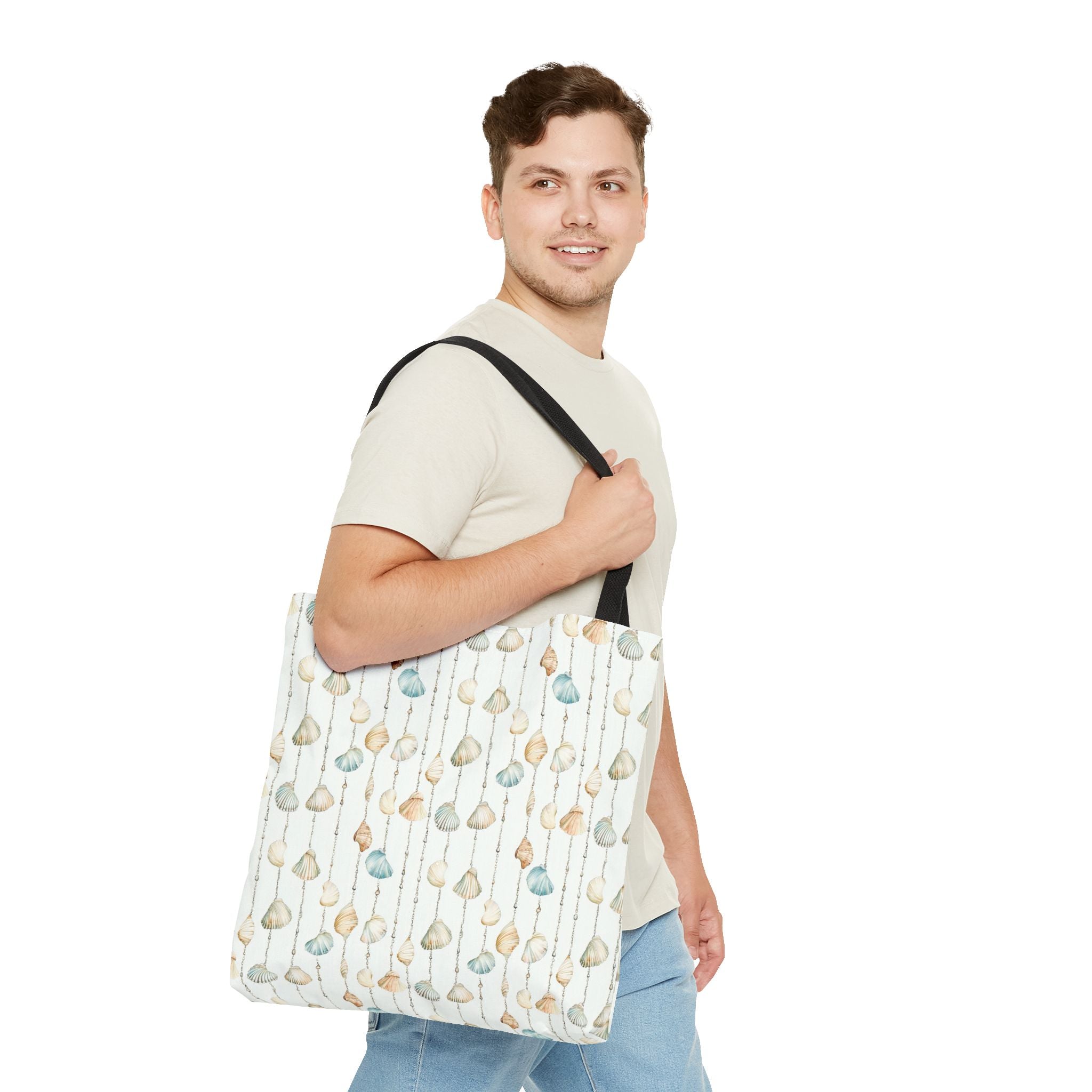 Seashell Lovers- Chic Patterns Tote Bag, Stylish Handbag, Reusable Shopping Tote, Beach Bag, Gift for Her, Eco-Friendly Bag, Casual Purse