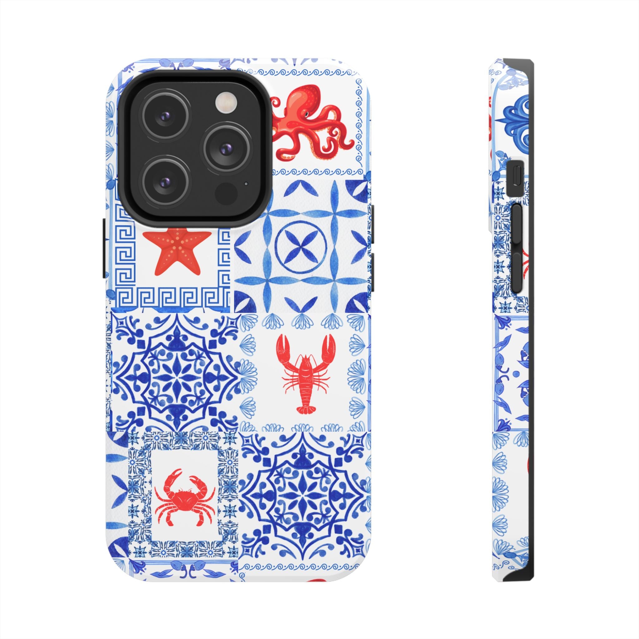 Greek Sea- Coastal Chic Phone Case - Nautical Sea Life Design, Marine Themed Tough Case, Ocean Lover Gift, Beach Decor, Summer Vibes