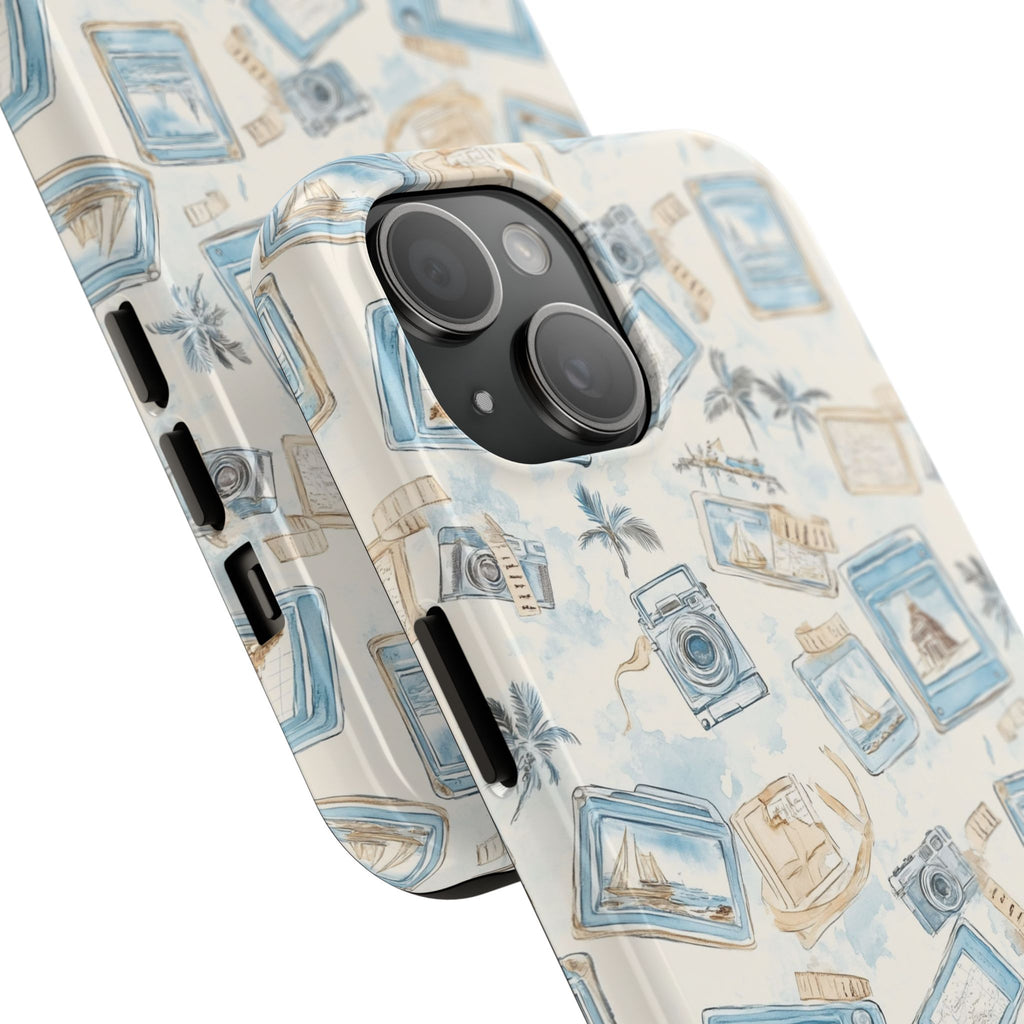 Vintage Vacay- Tough Phone Case - Tropical Vintage Camera Design