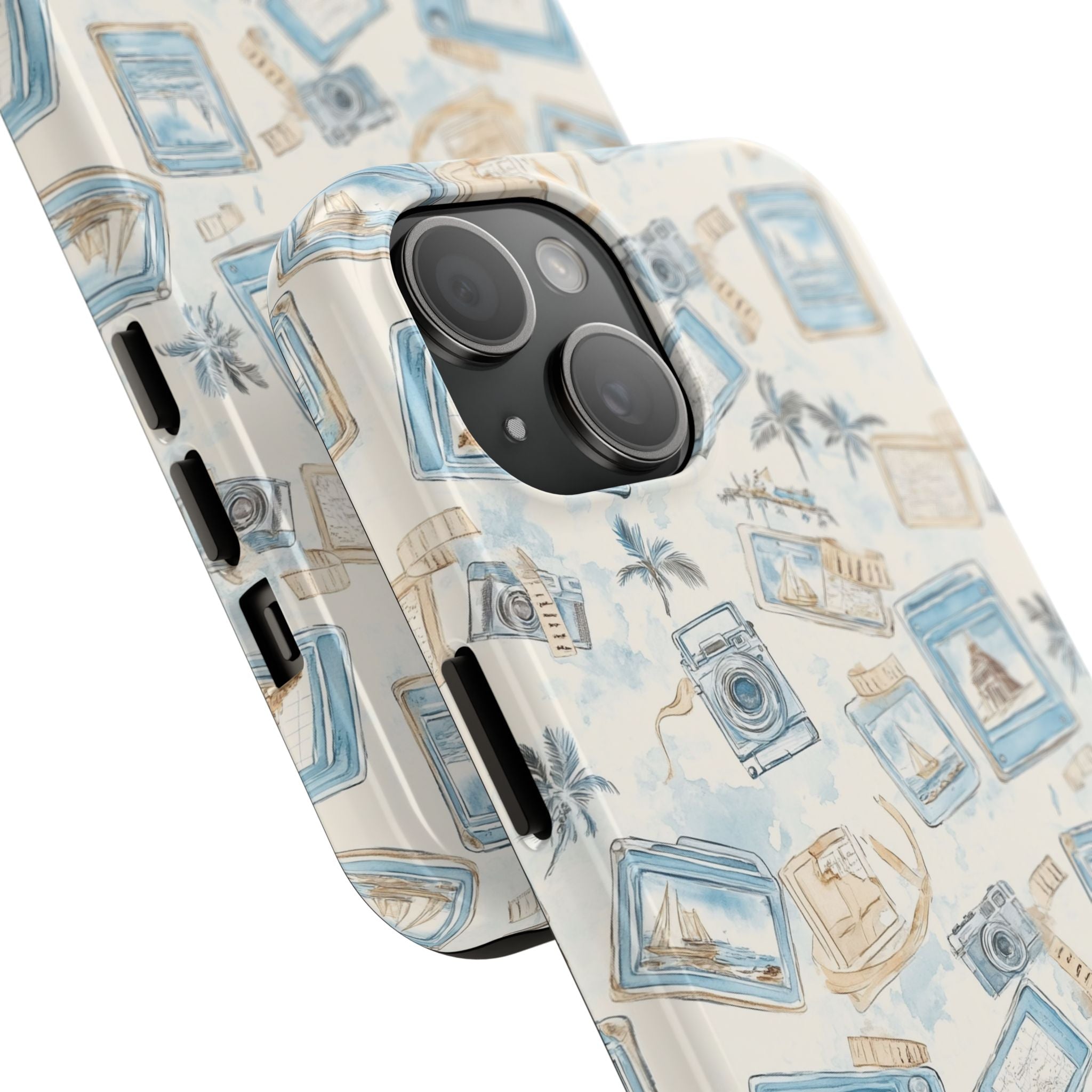 Vintage Vacay- Tough Phone Case - Tropical Vintage Camera Design