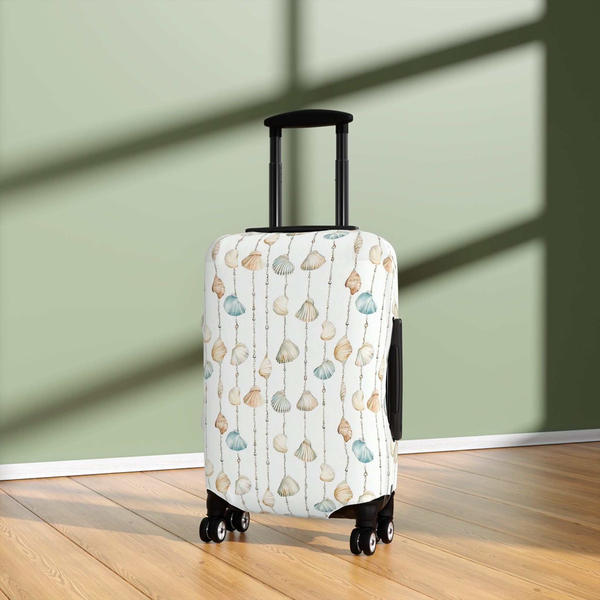 Seashell Lover- Coastal Shells Luggage Cover | Travel Protection, Beach Vibes, Vacation Accessory, Gift for Travelers, Nautical Theme