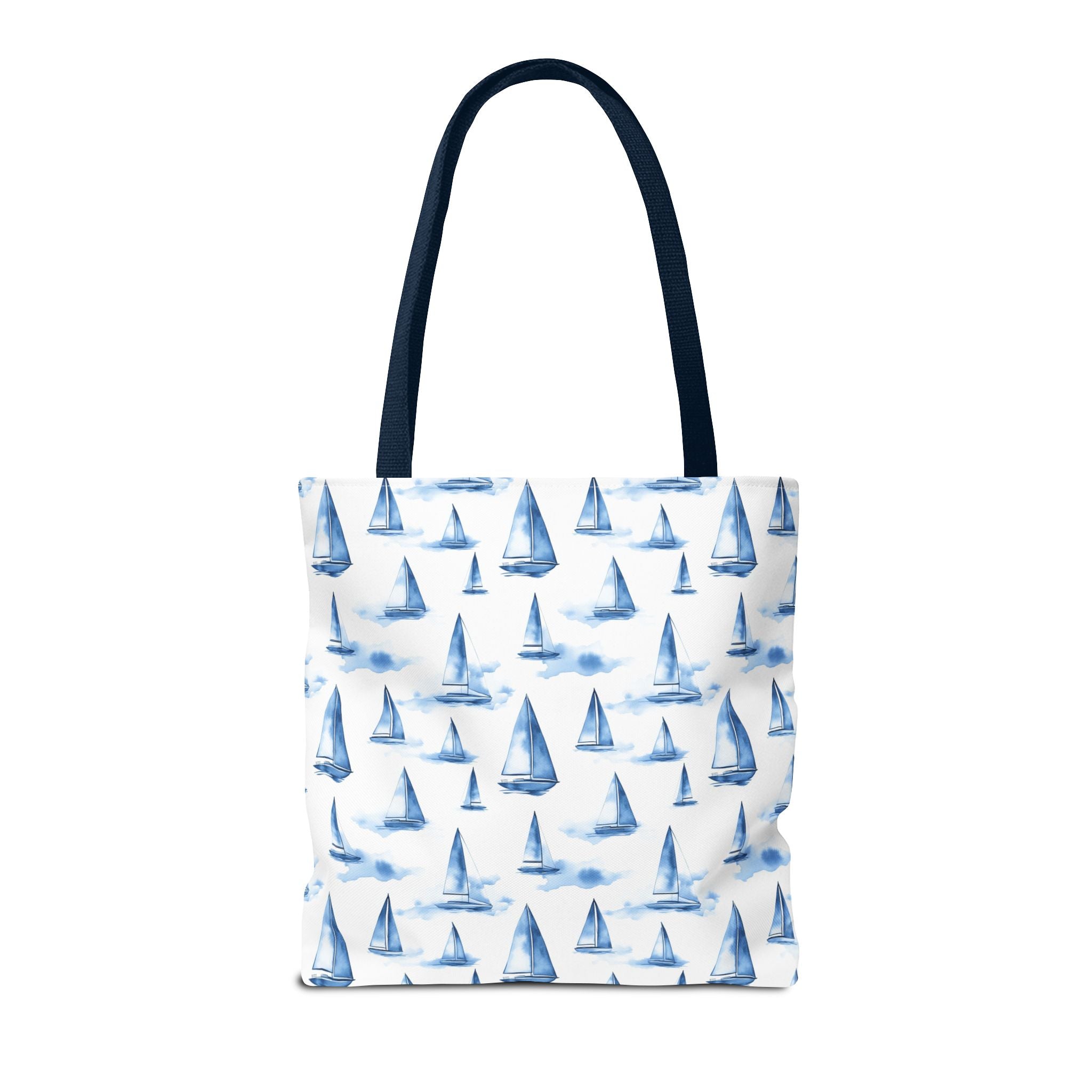 Blue Sail Boat - Nautical Tote Bag, Sailboat Shopping Bag, Beach Tote, Gift for Sailors, Vacation Accessory, Summer Bag