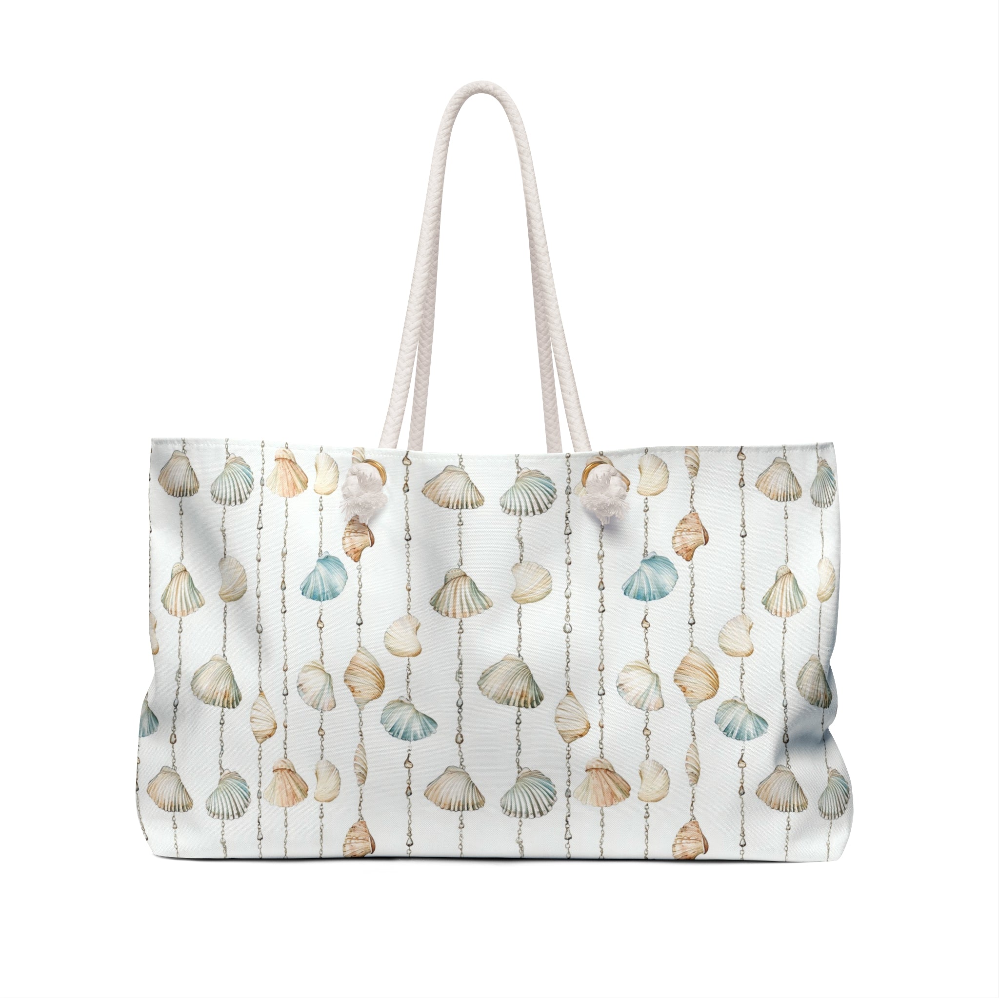 Seashell Lover Weekender Tote Bag, Beach Bag, Beach Tote, Large tote bag, Vacation Bag, Bridesmaid Gift