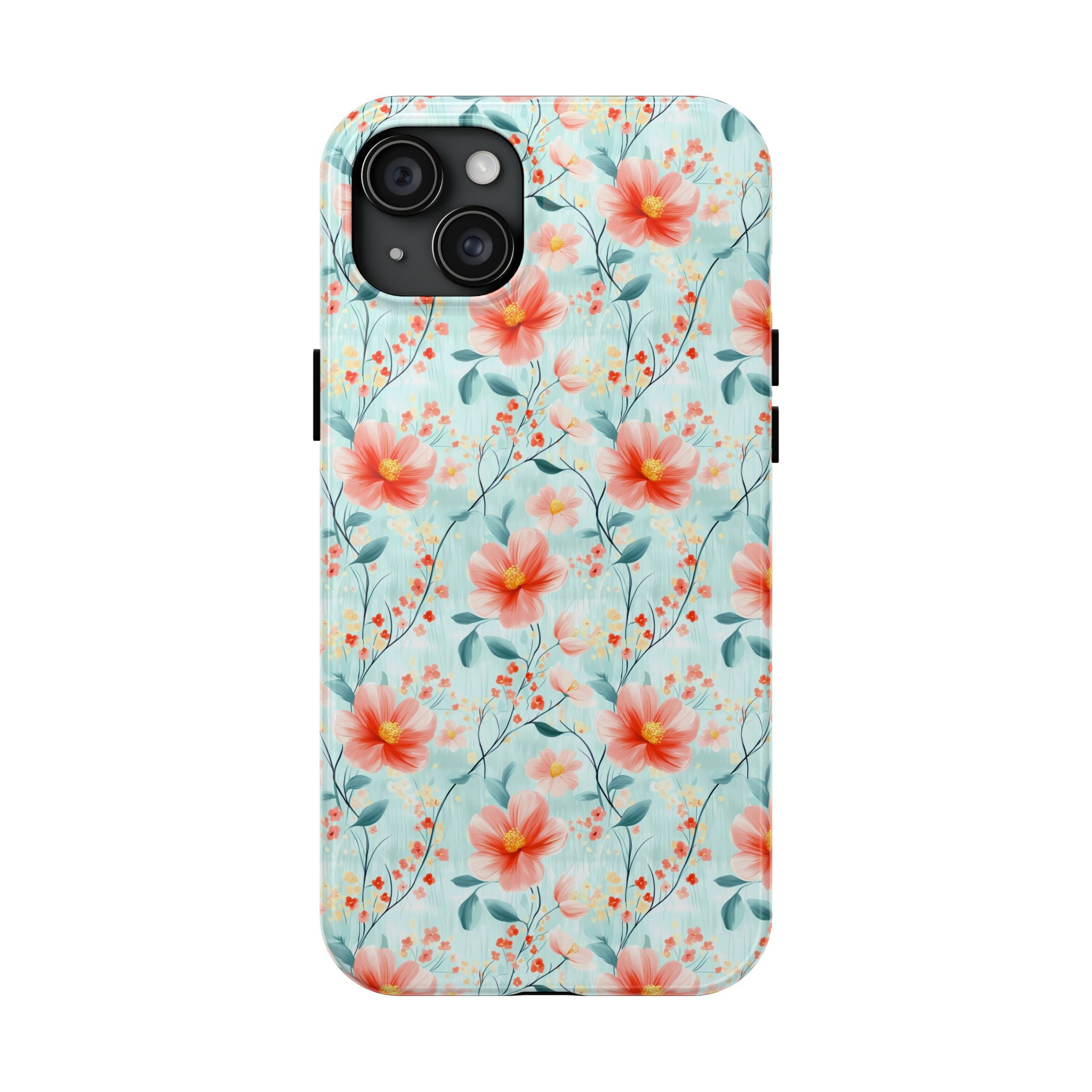 Teal Daisy- Floral Tough Phone Cases, Durable Phone Cover, Stylish Cell Phone Case, Protective Case for Women, Gift for Flower Lovers