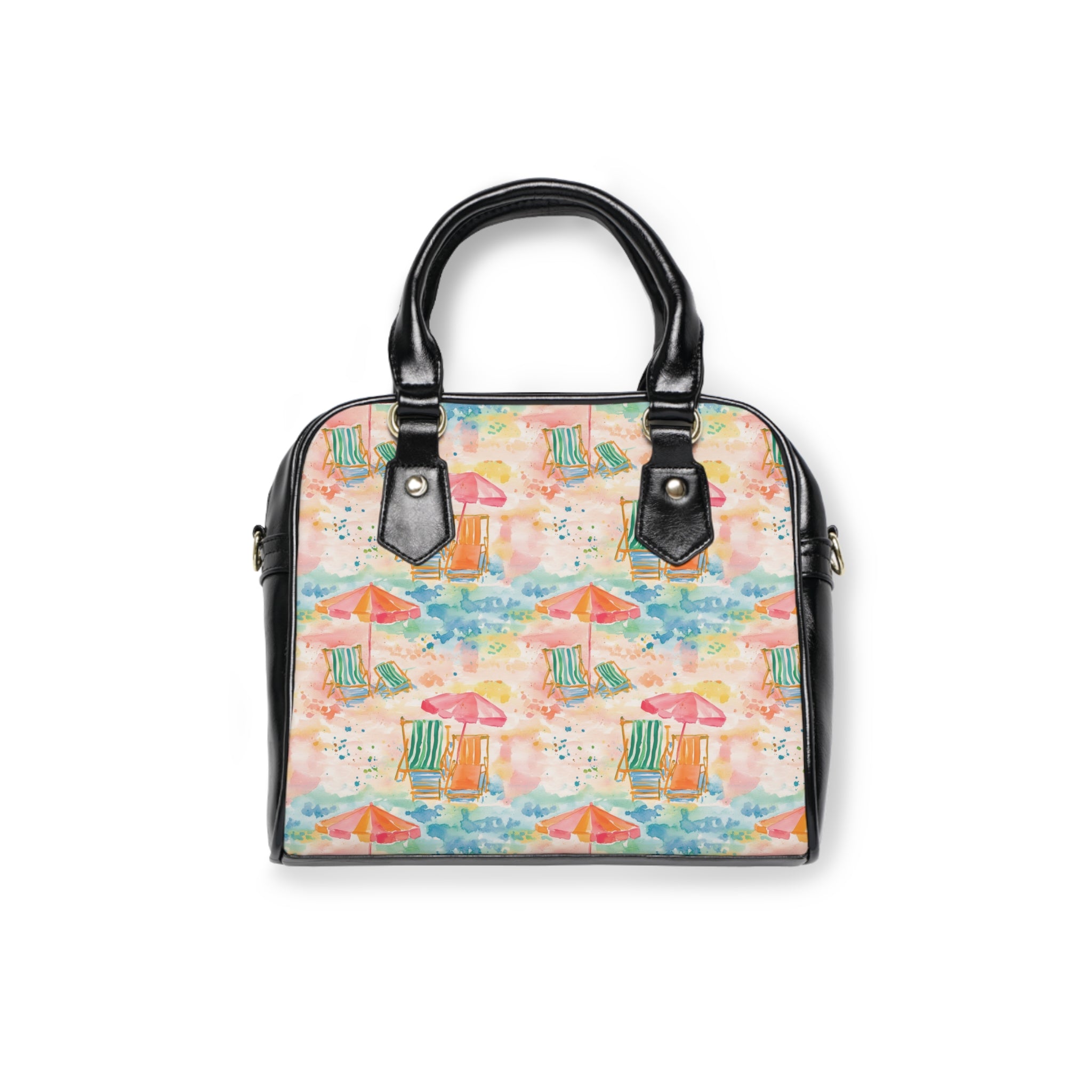 Beach Vibes-Themed Shoulder Handbag, Perfect Summer Tote, Trendy Handbag for Girls, Vacation Accessory, Fun Errand Bag