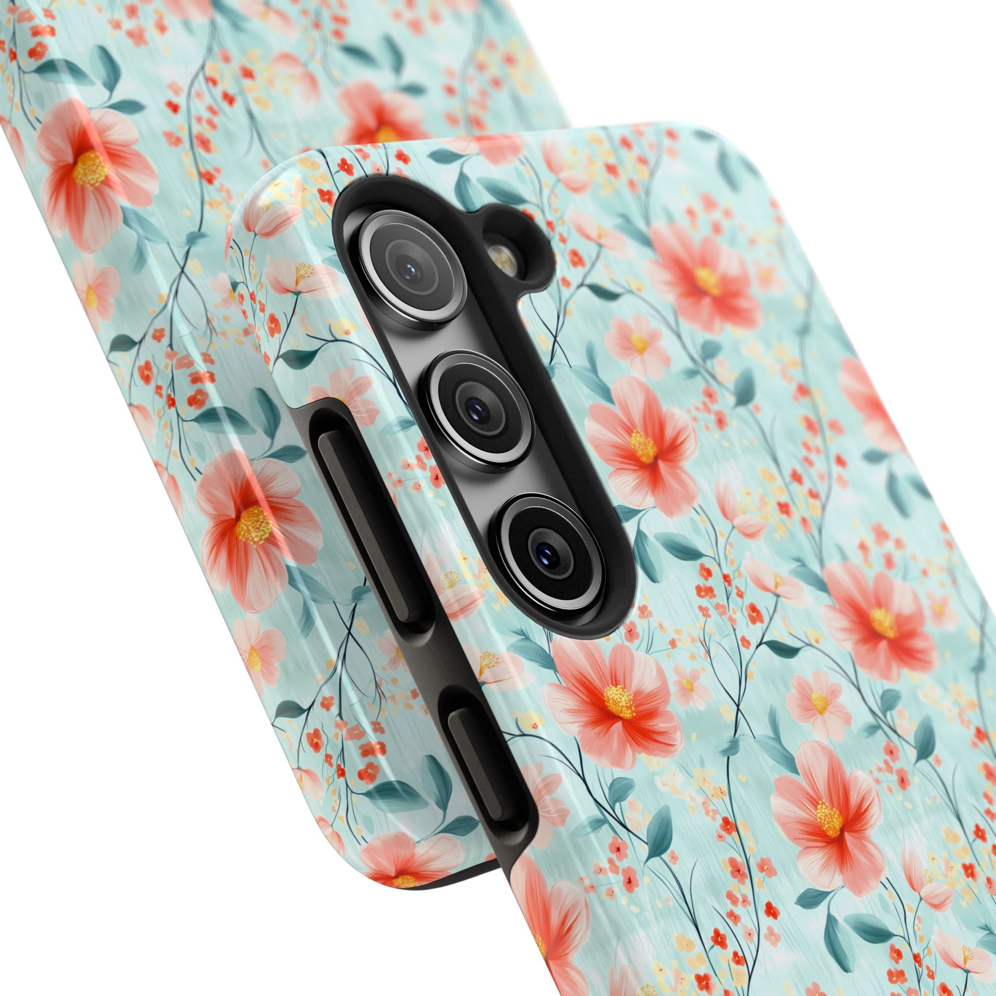 Teal Daisy- Floral Tough Phone Cases, Durable Phone Cover, Stylish Cell Phone Case, Protective Case for Women, Gift for Flower Lovers