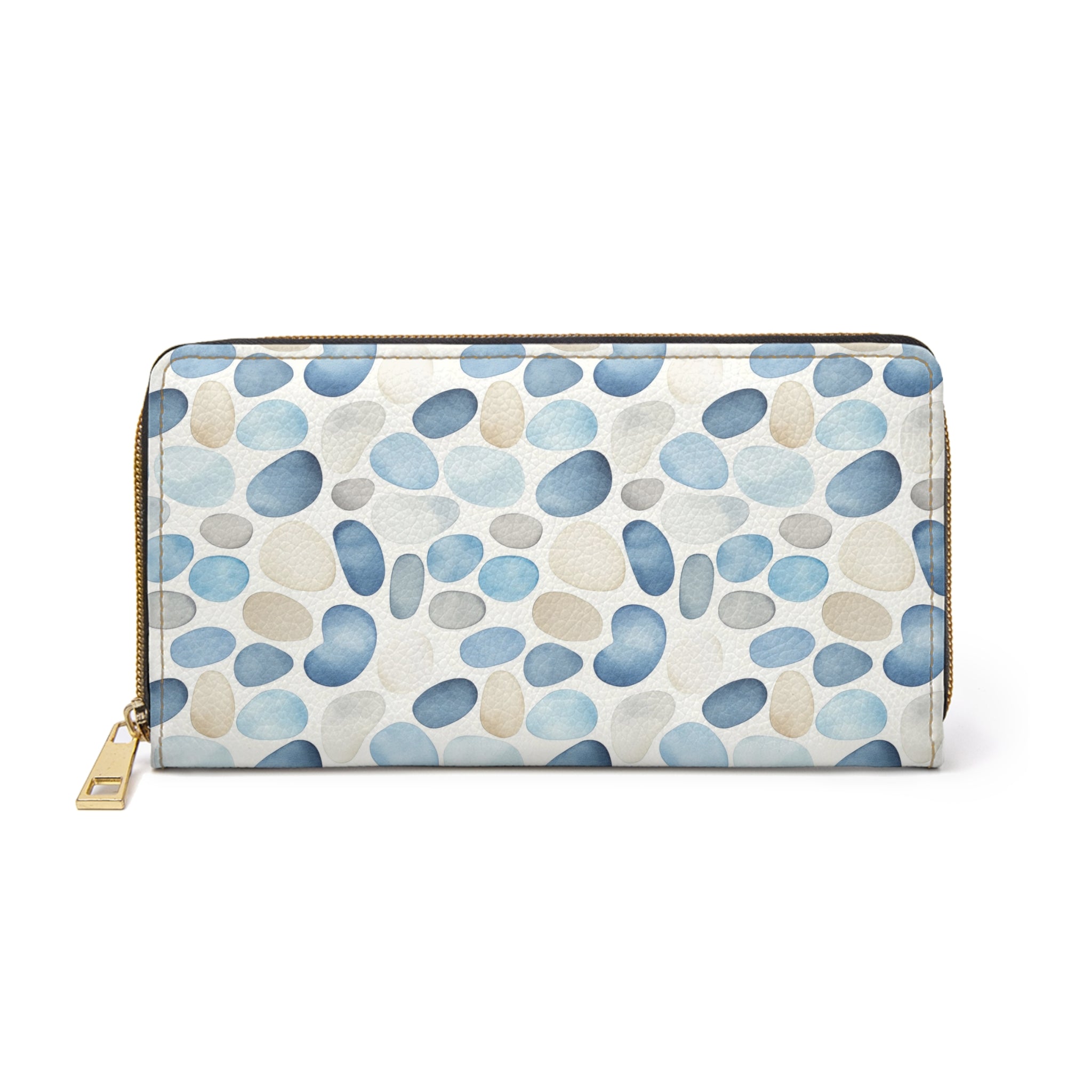 Cobblestone Vegan Leather Wallet, Chic Watercolor Zipper Wallet | Stylish Clutch, Travel Wallet, Modern Accessory, Gifts for Her, Everyday Essentials