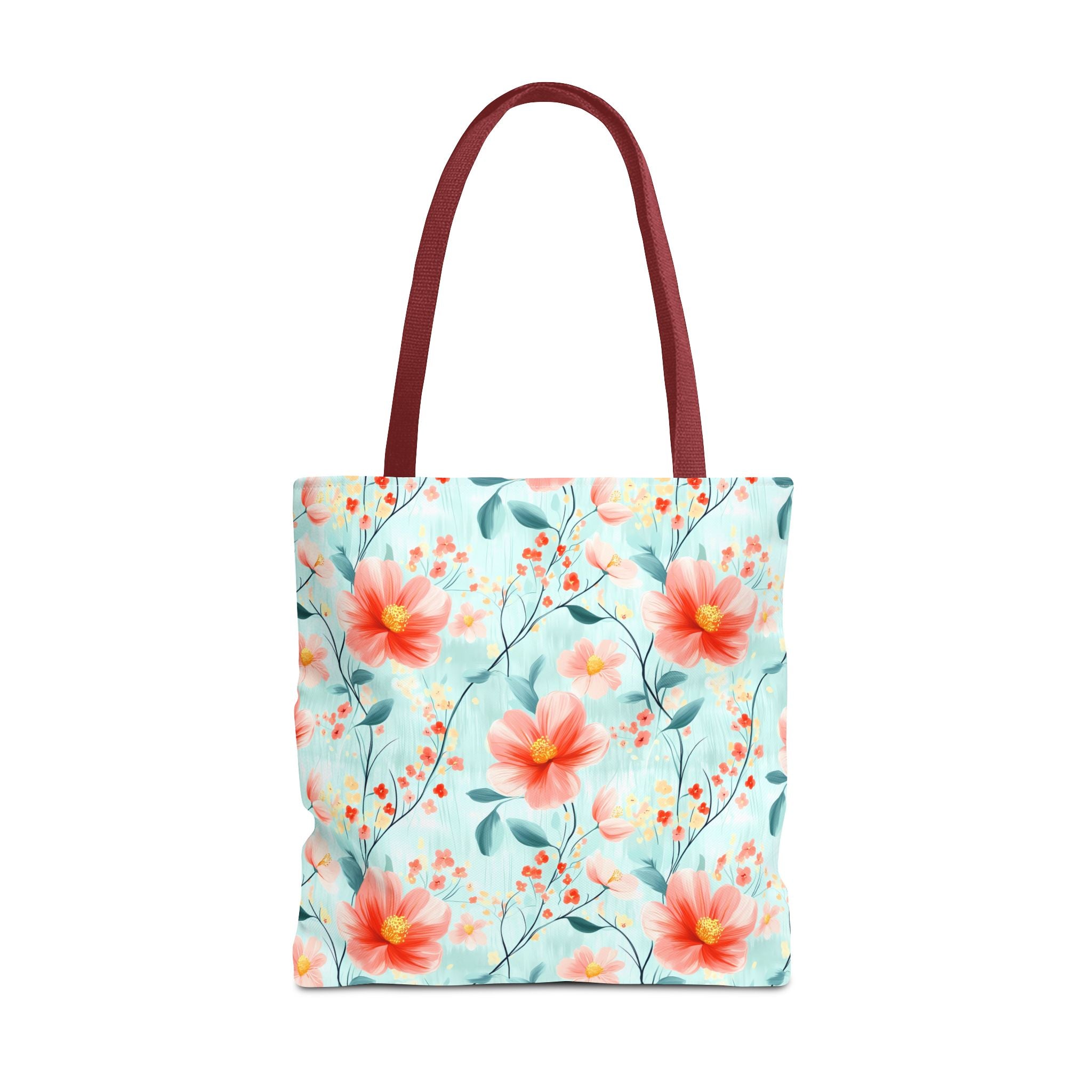 Teal Daisy - Floral Tote Bag, Boho Chic Carryall, Beach Bag, Gifts for Her, Spring Fashion Accessory, Eco-Friendly Shopping Bag